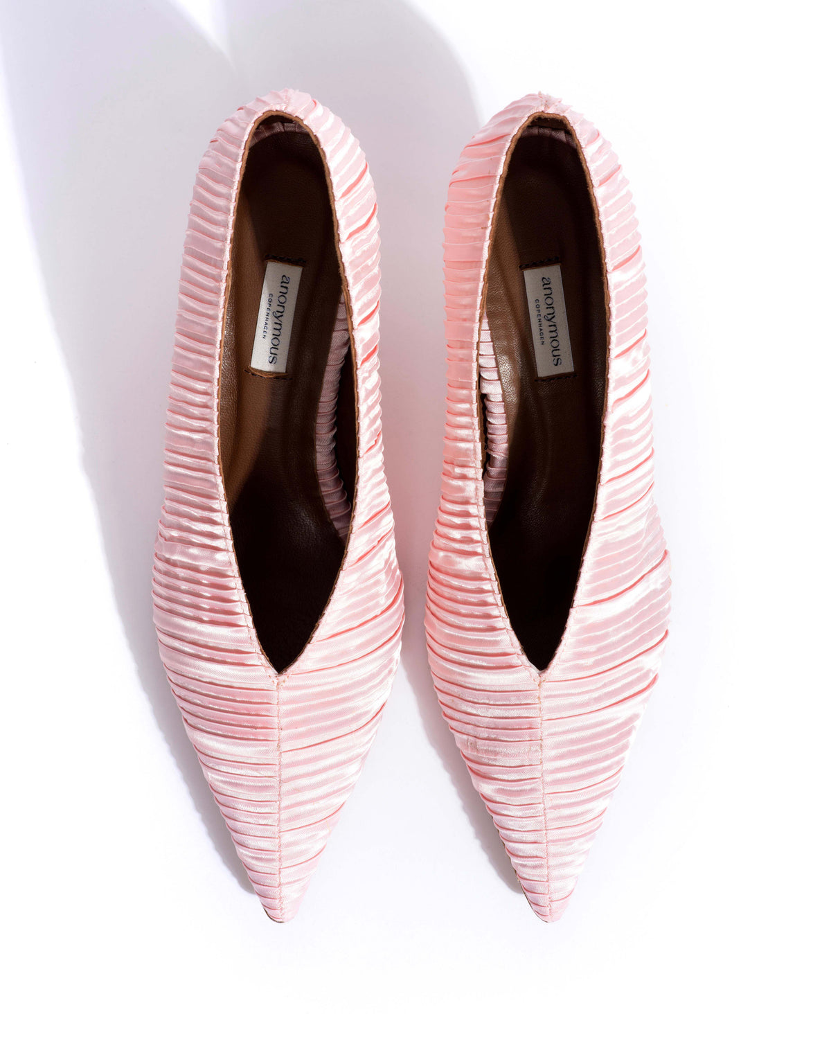 Phia 55 pin Pleated satin Dreamy pink