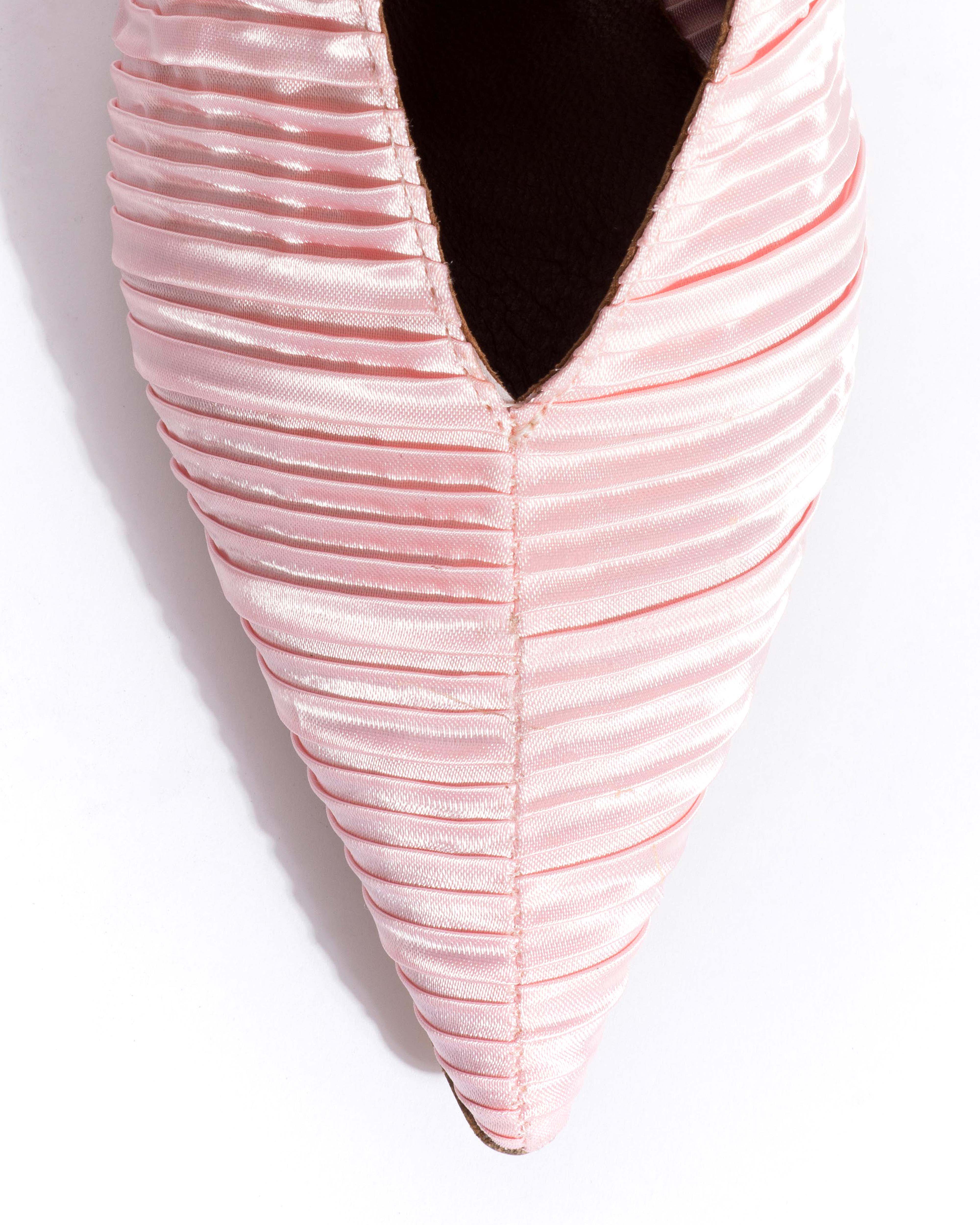 Phia 55 pin Pleated satin Dreamy pink