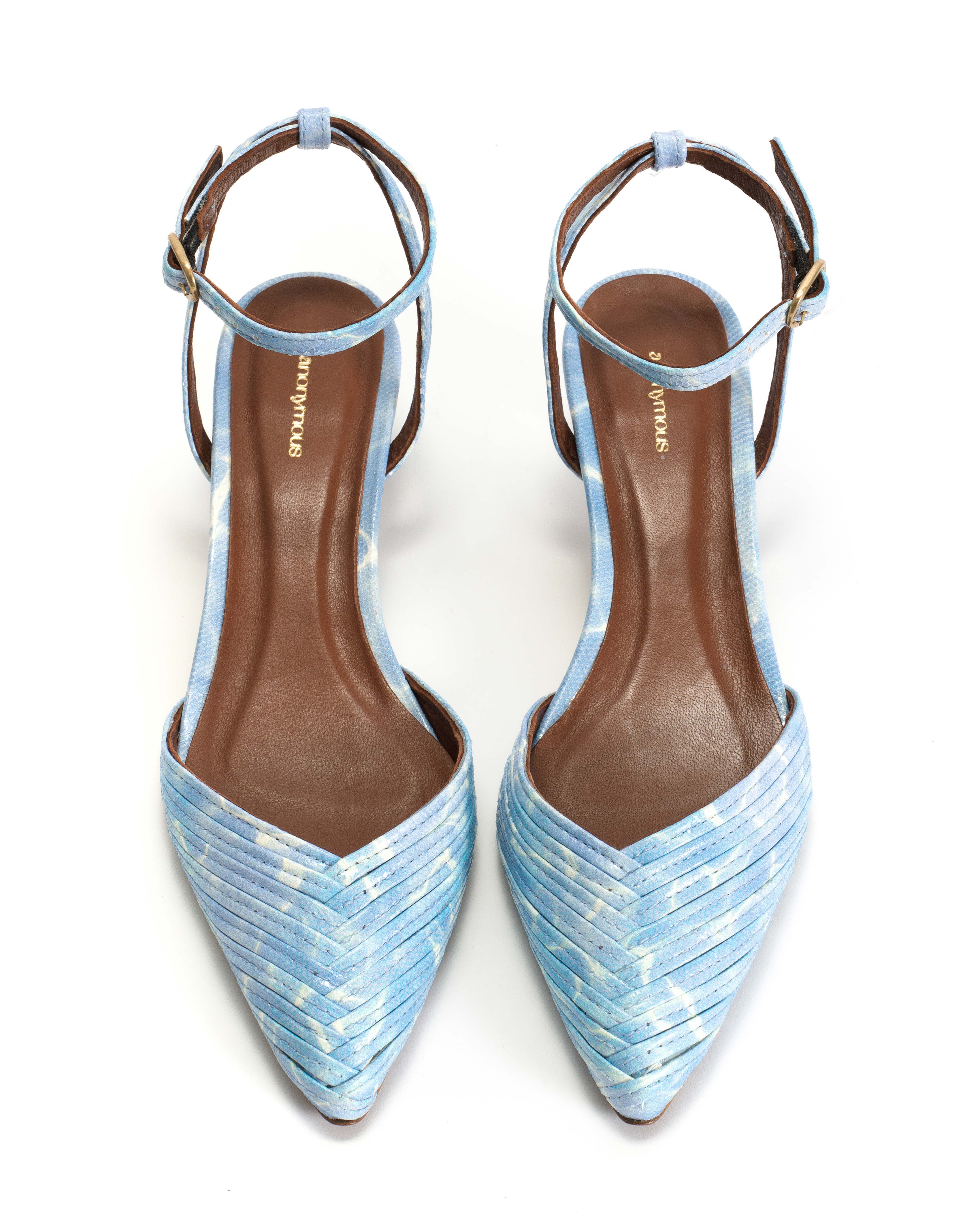 Givia 40 Silky lamb print Pool blue
