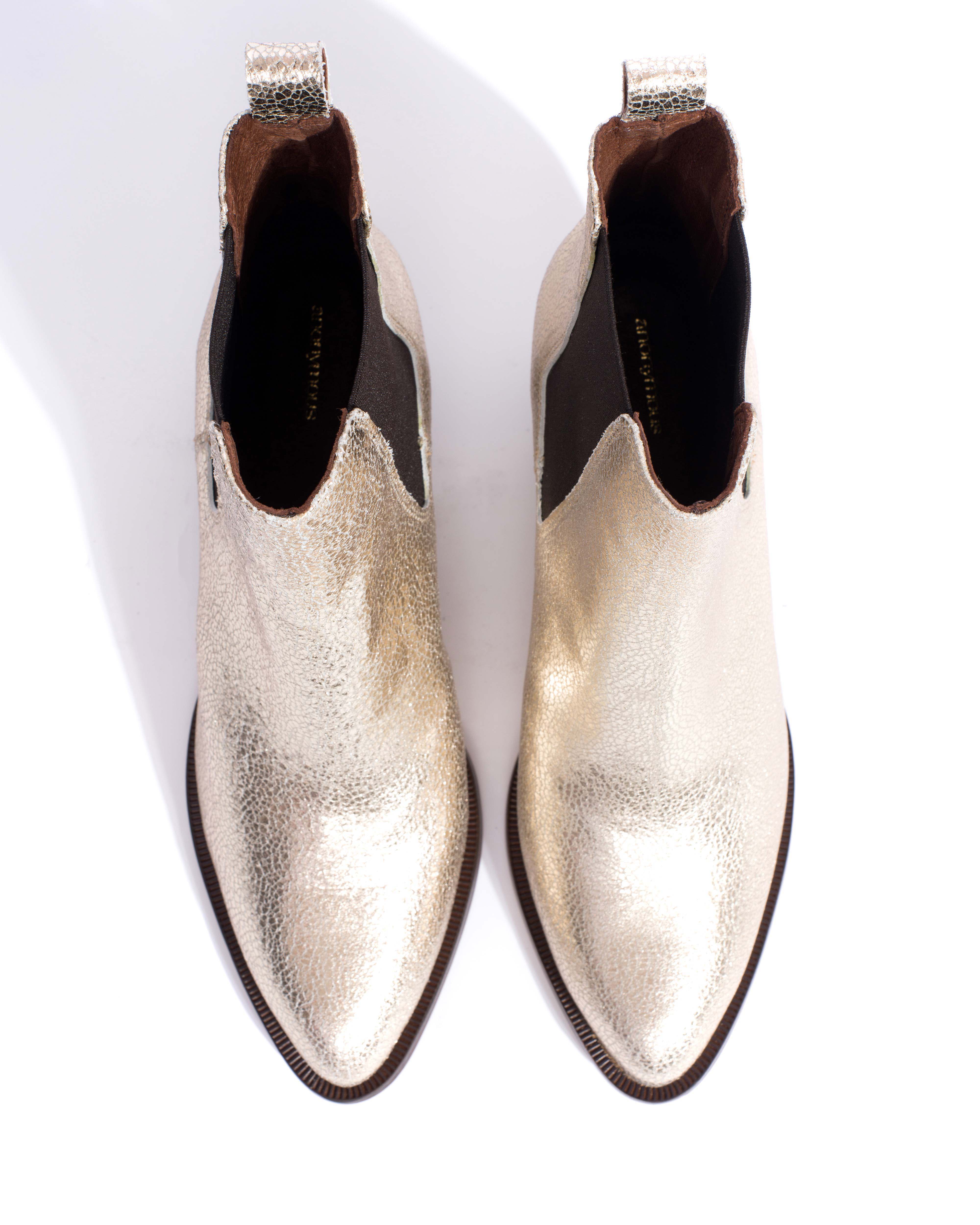 Faith Crackled metallic goat Champagne
