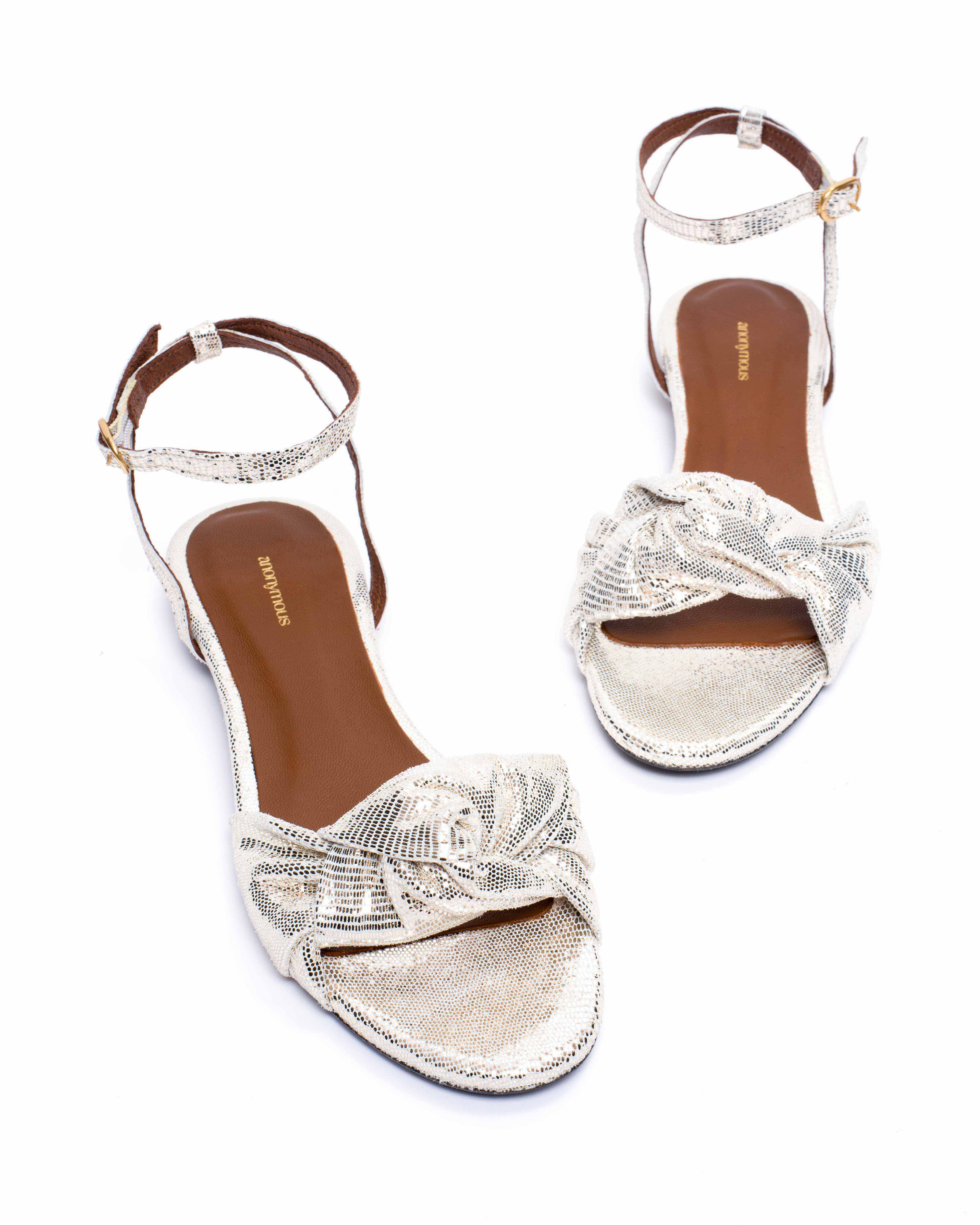 Aliza 10 Lizard metallic goat Champagne
