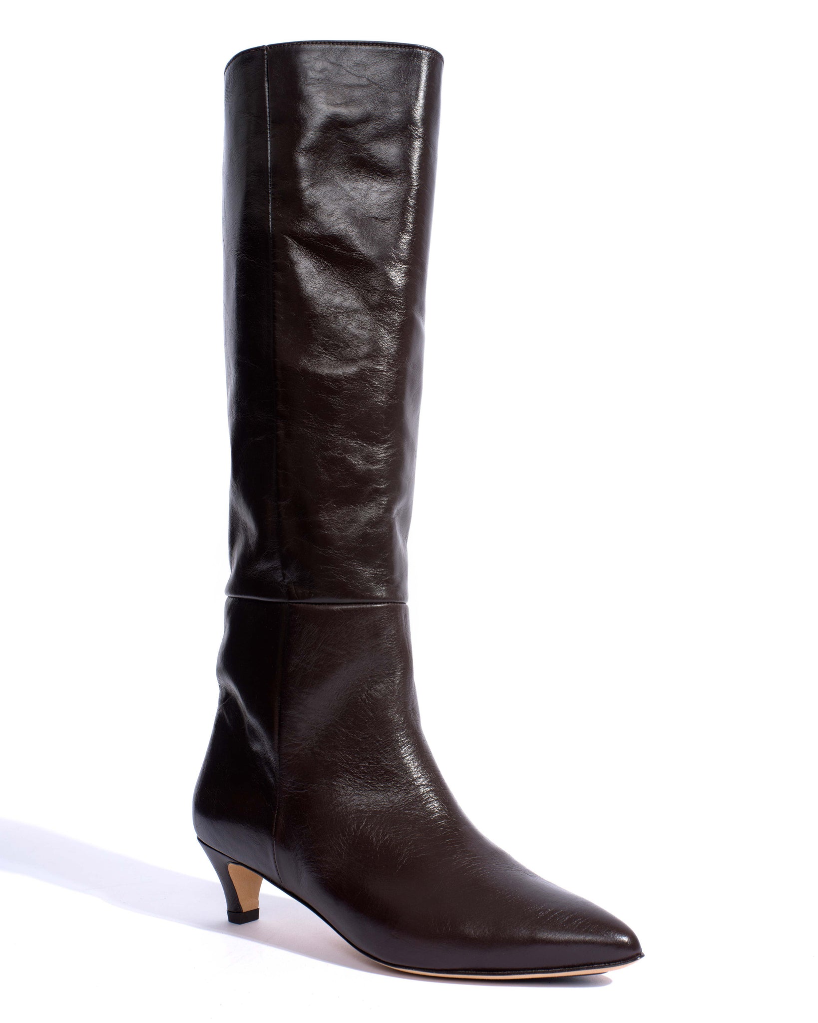 Cecilia 40 stiletto Crinkled soft calf Espresso brown - Anonymous Copenhagen Shoes