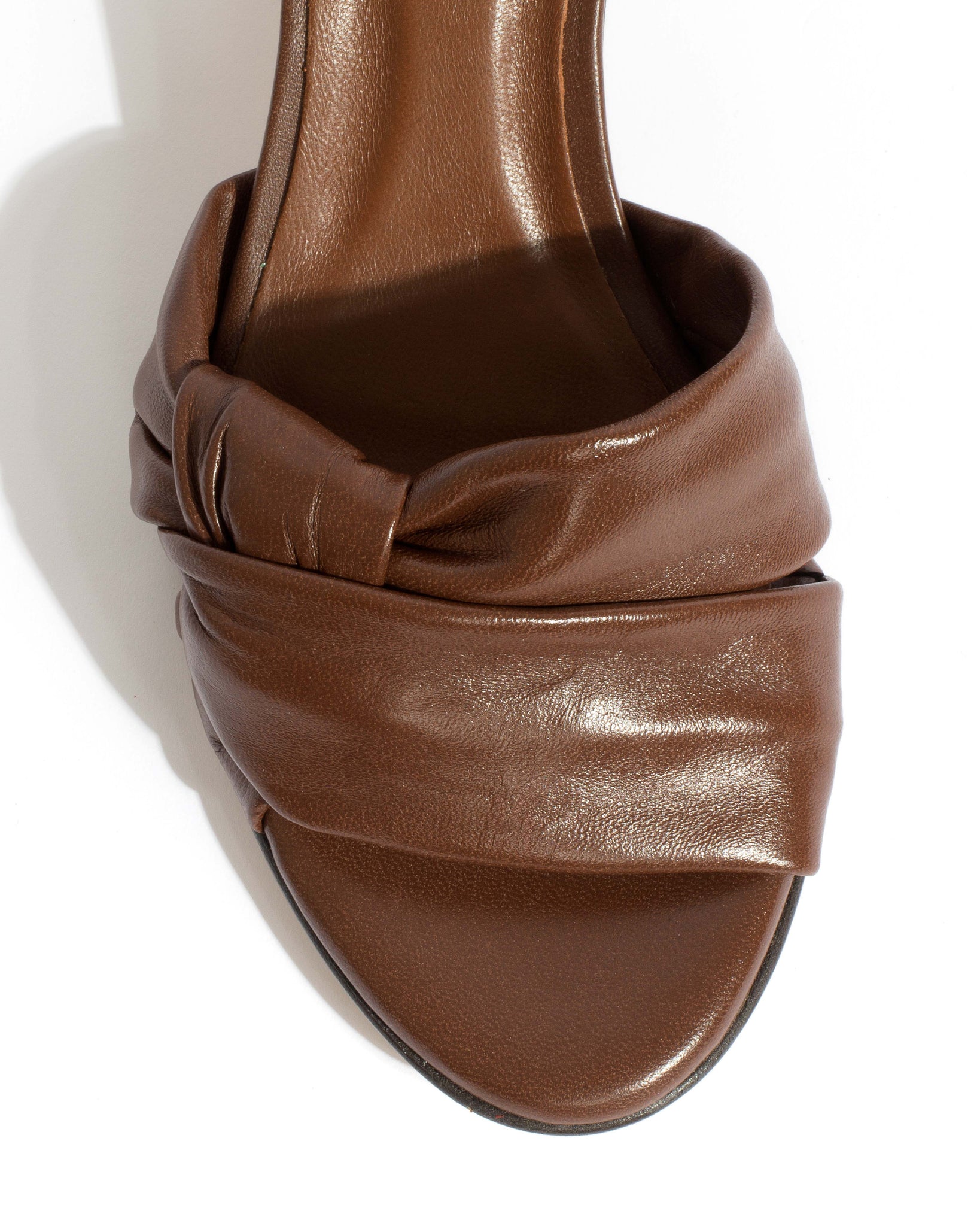 Kamilah 50 stiletto Shiny lamb Chocolate - Anonymous Copenhagen Shoes