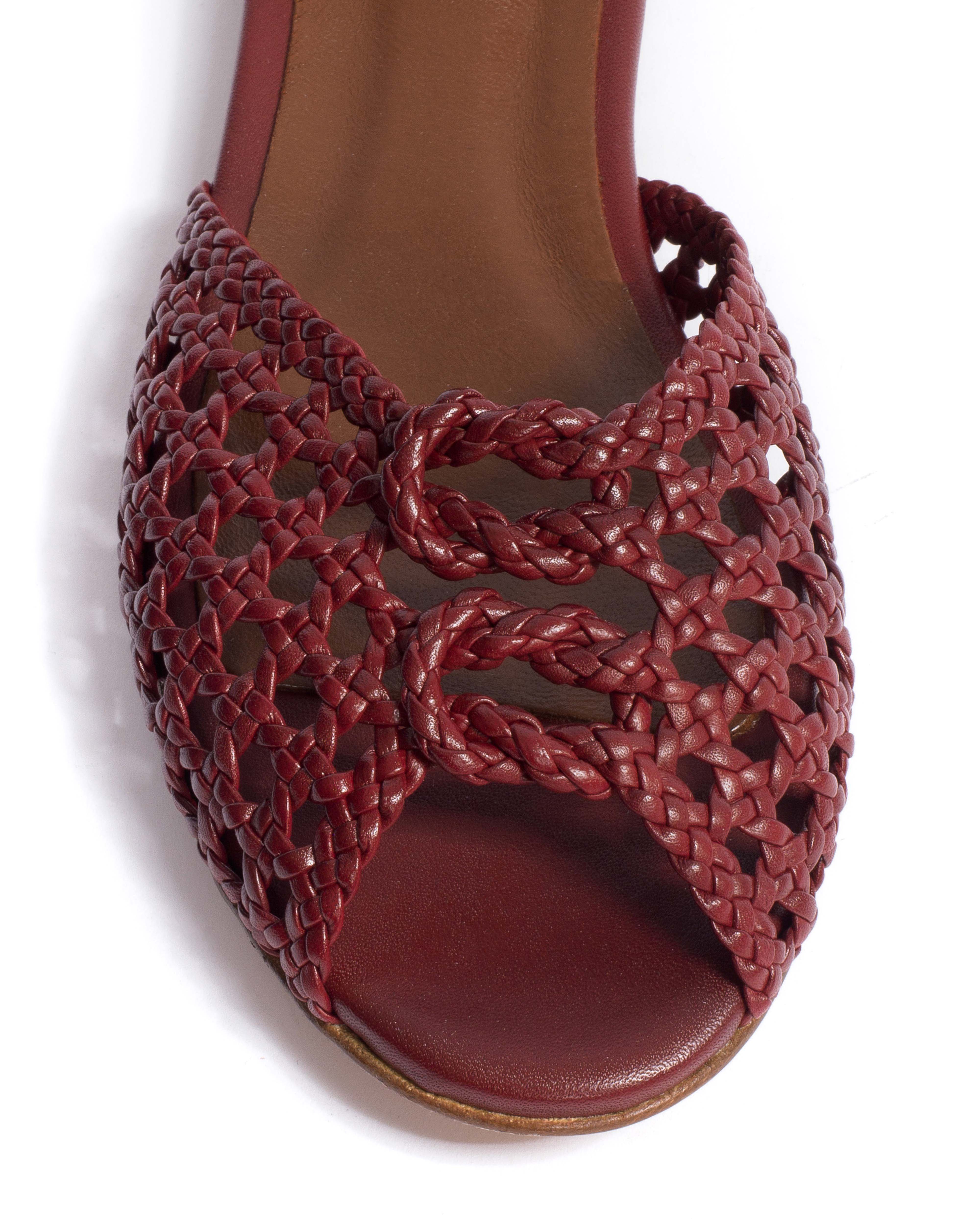 Lucy 10 Hand-braided leather Pomegranate