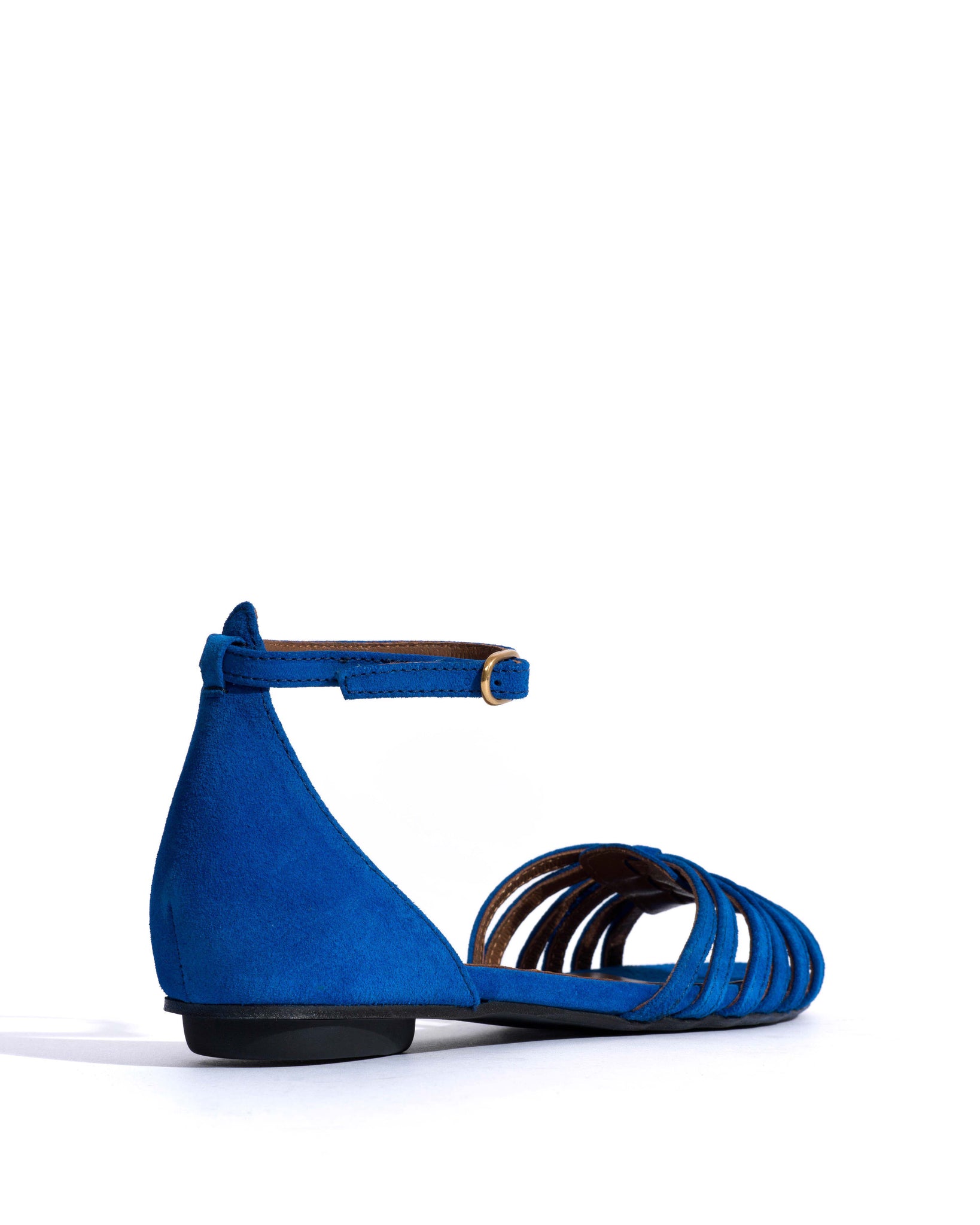 Mareike 10 Calf suede Electric blue - Anonymous Copenhagen Flat sandals
