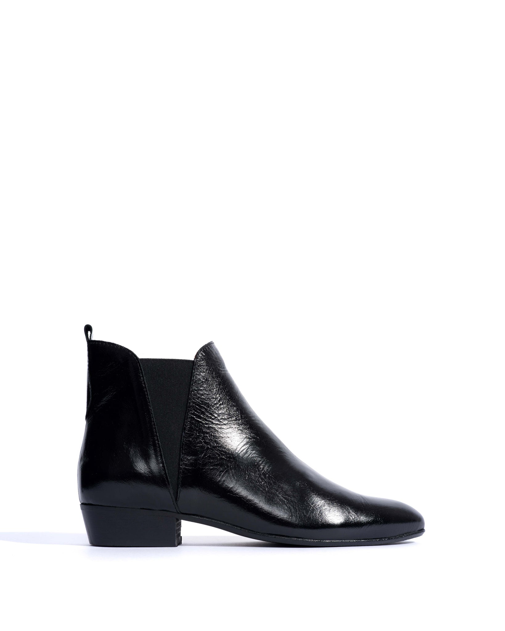 Rita Crinkled polished goat Black - Anonymous Copenhagen Ankle boots