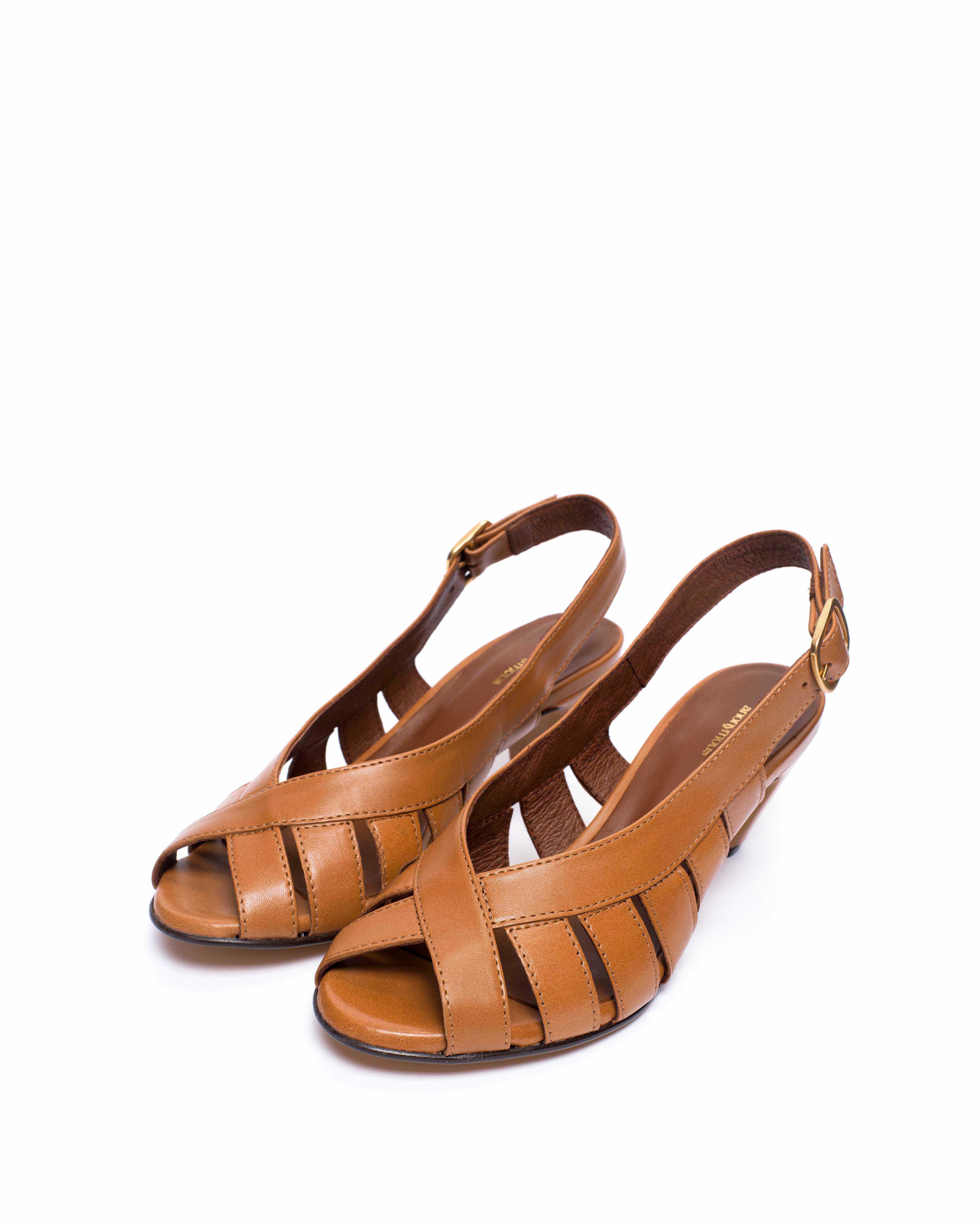 Sophie 50 stiletto Shiny lamb Caramel