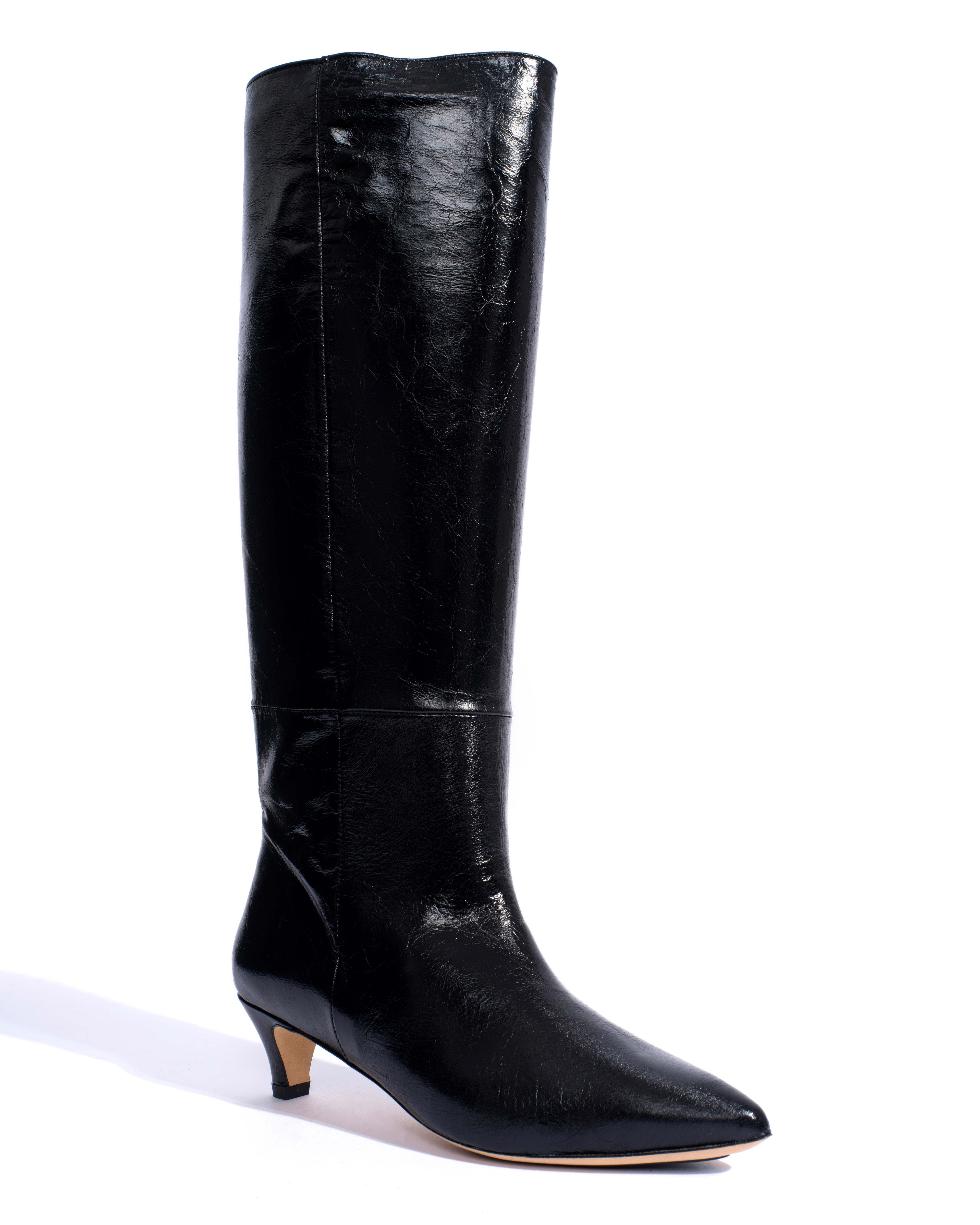 Cecilia 40 stiletto Crinkled soft calf Black