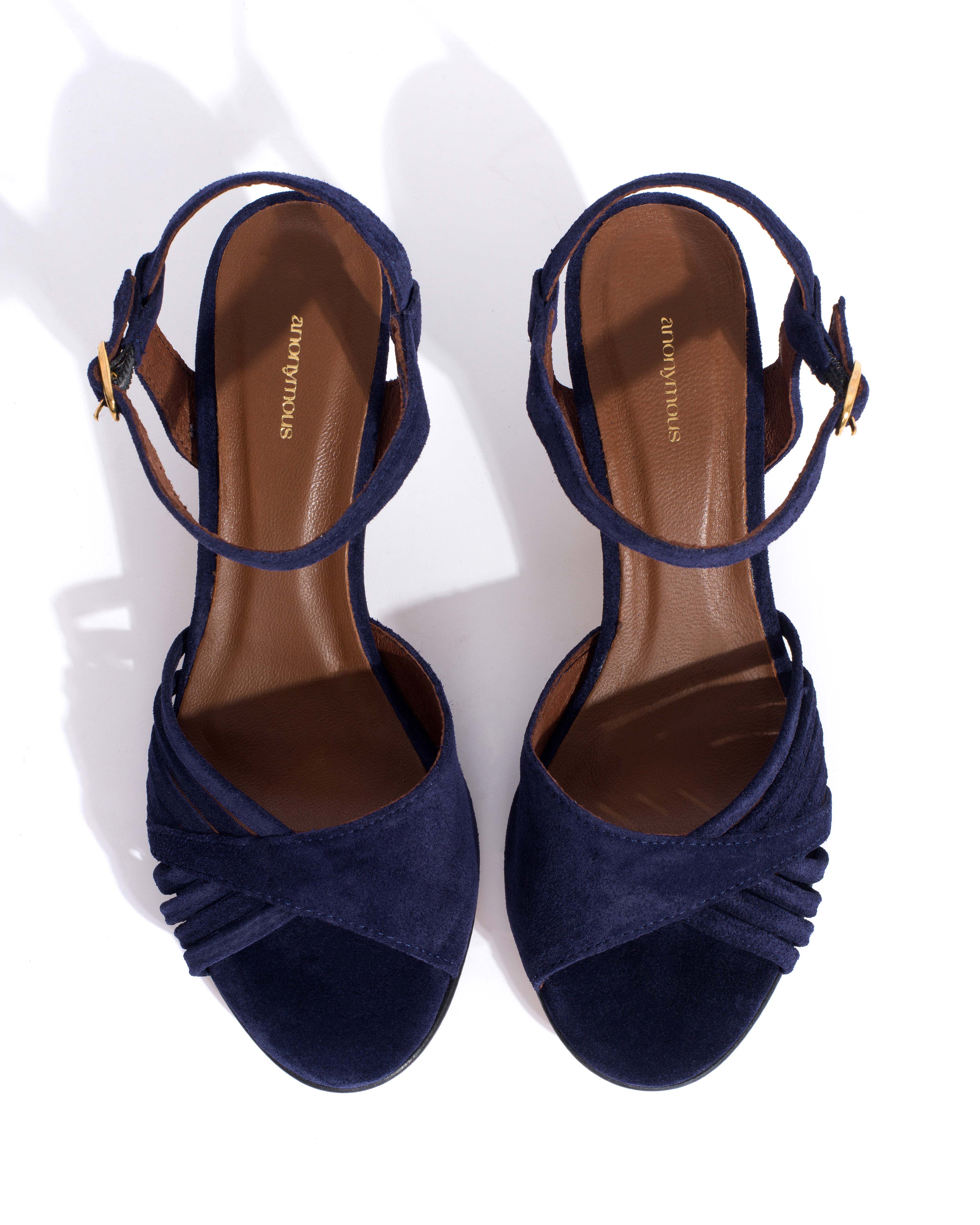 Hermine Calf suede Ink blue
