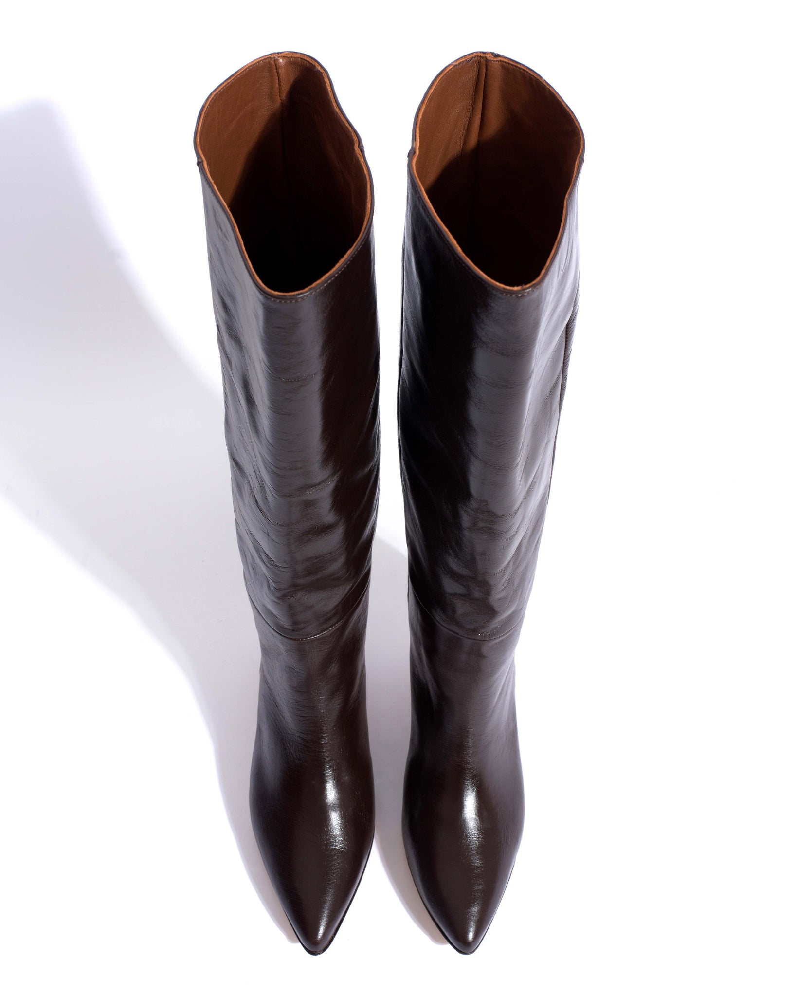 Cecilia 40 stiletto Crinkled soft calf Espresso brown - Anonymous Copenhagen Shoes