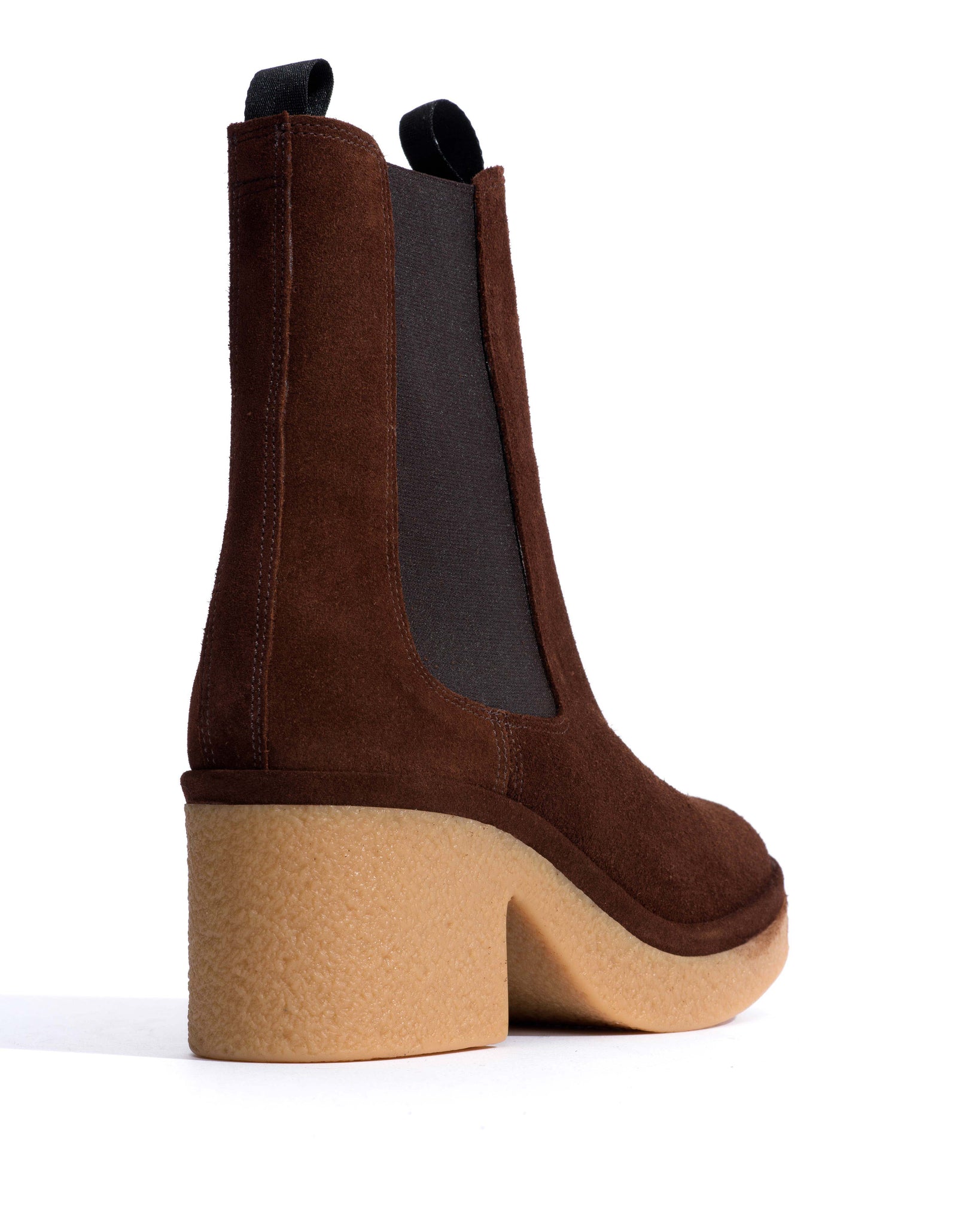 Laurell 65 platform Calf suede & sole Chocolate & natural -