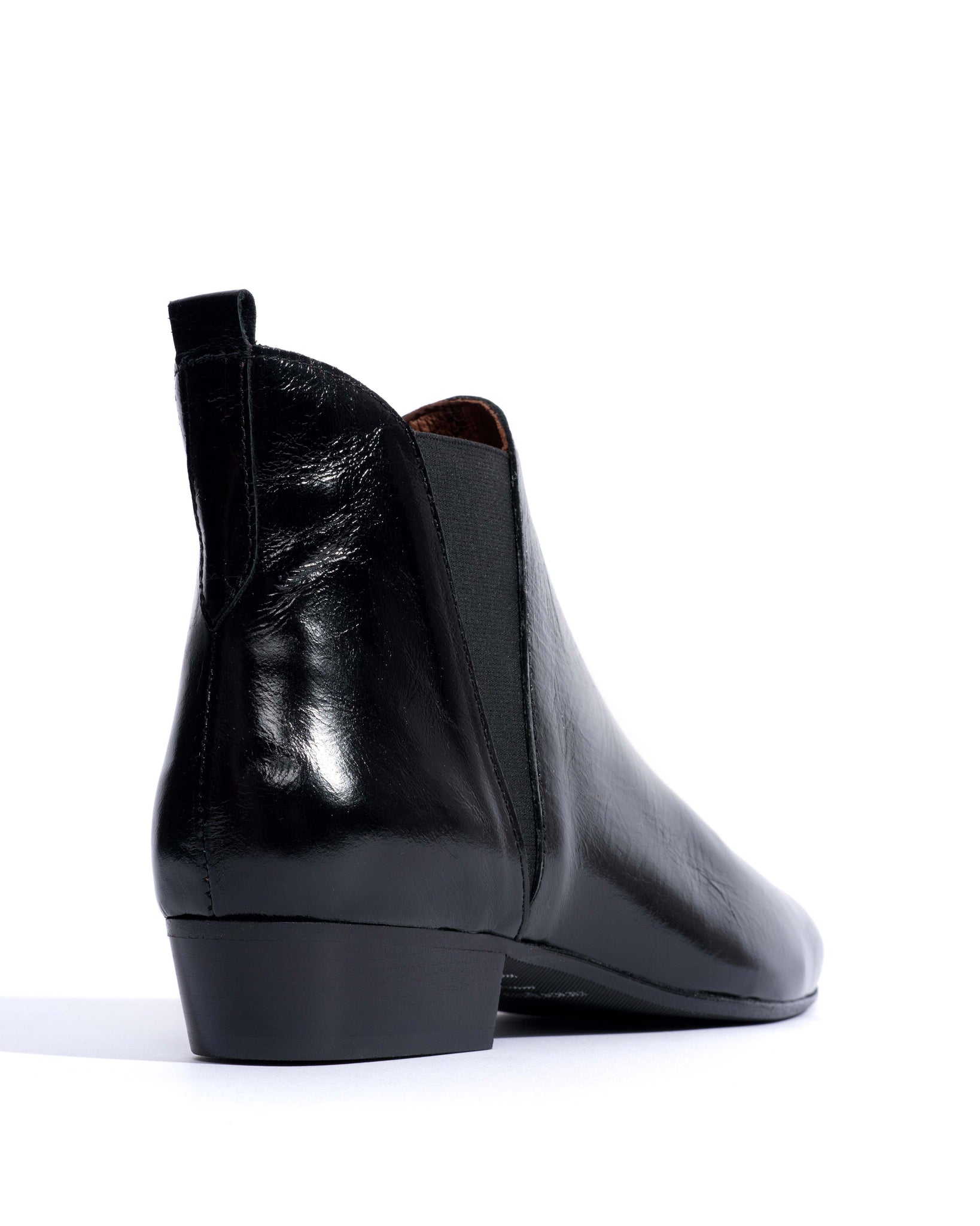 Rita Crinkled polished goat Black - Anonymous Copenhagen Ankle boots