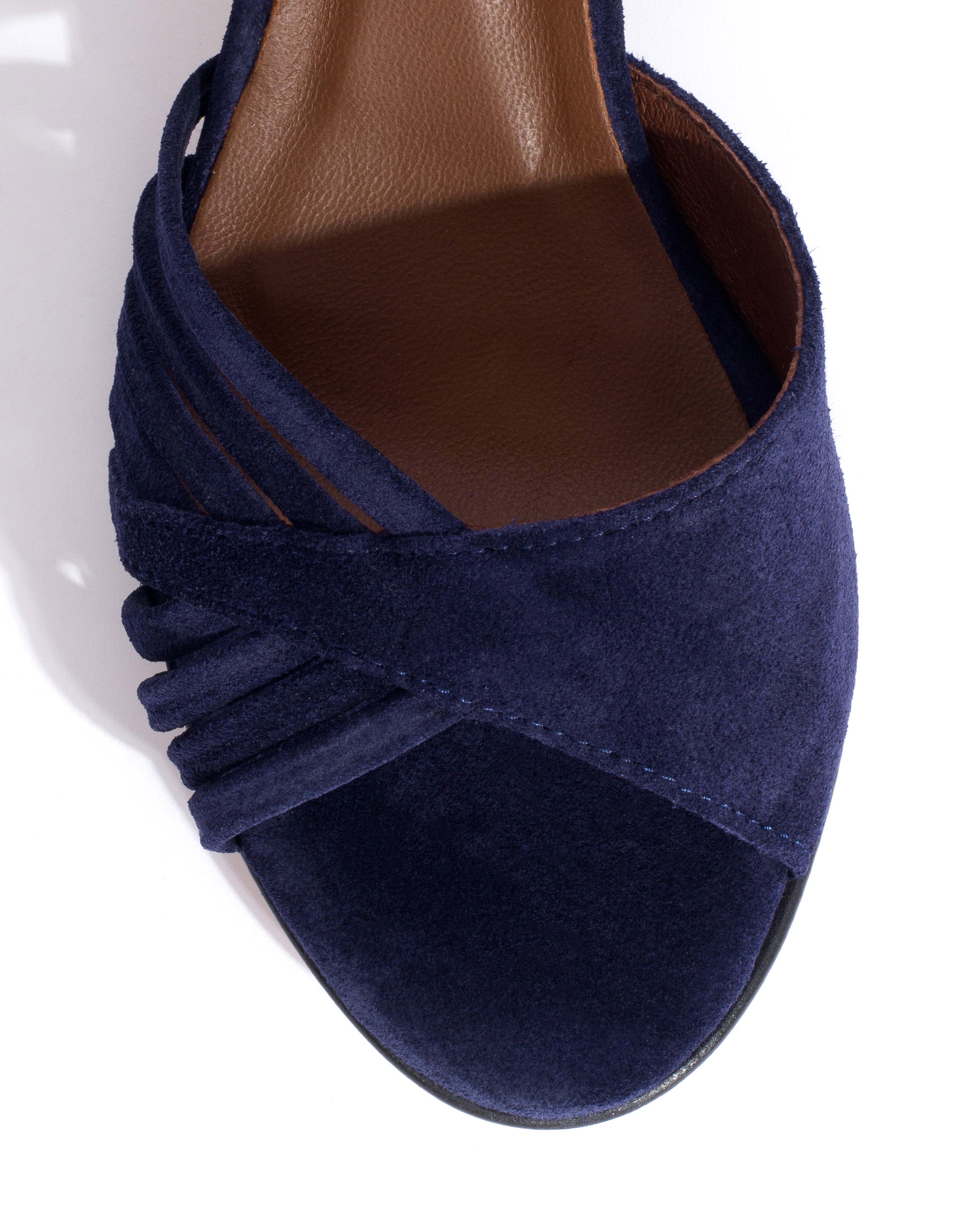 Hermine Calf suede Ink blue