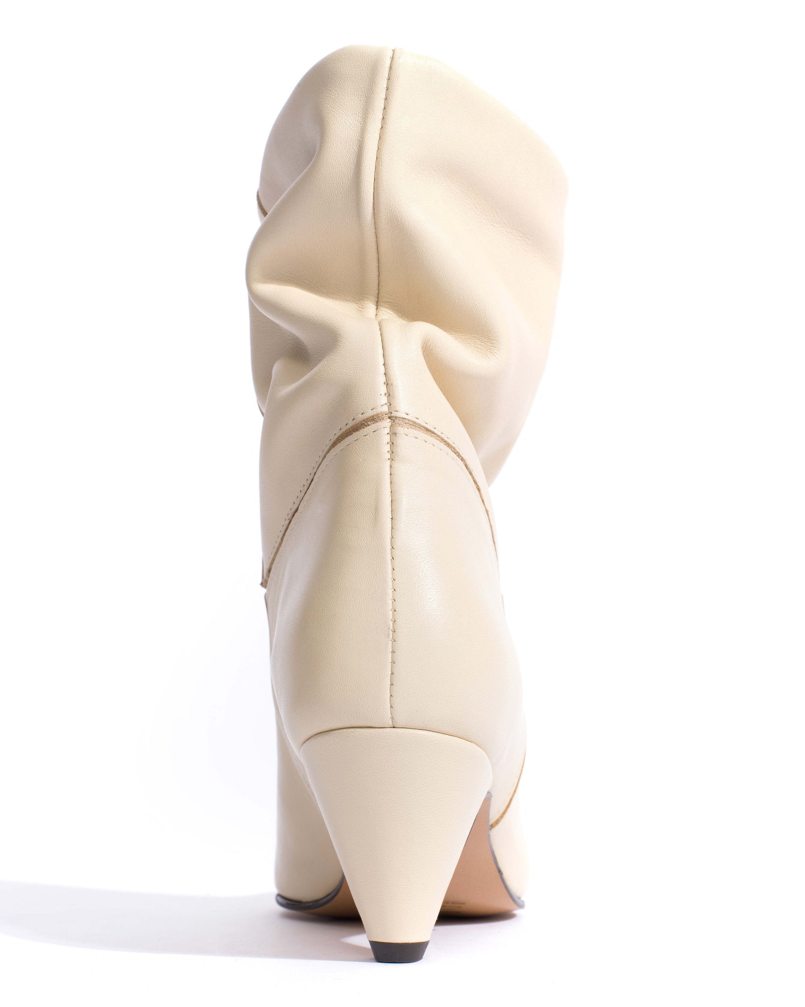 Jassi 50 stiletto Soft calf & suede leather White sand - Anonymous Copenhagen Shoes