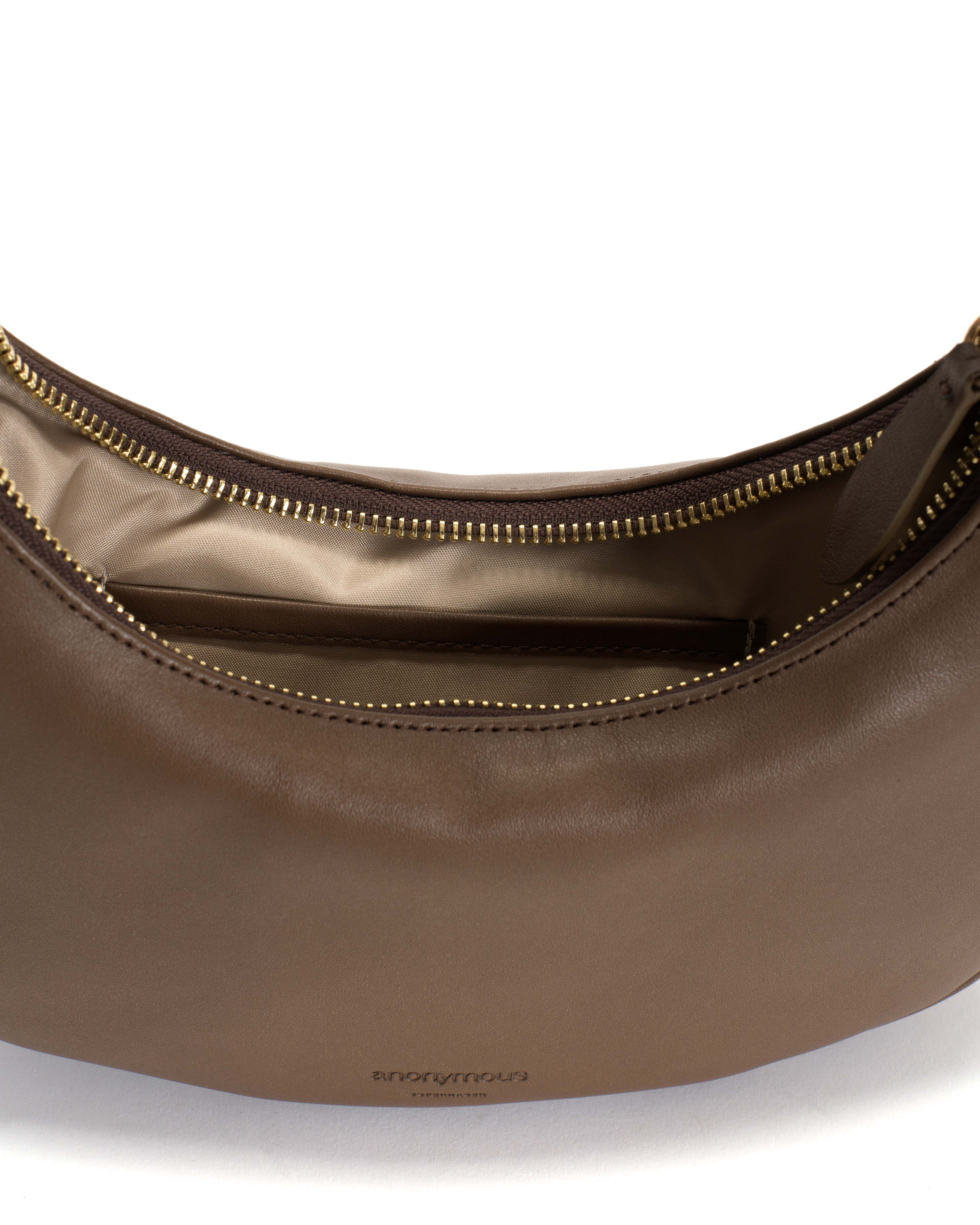 Shane petite pillow bag Soft calf Dark taupe