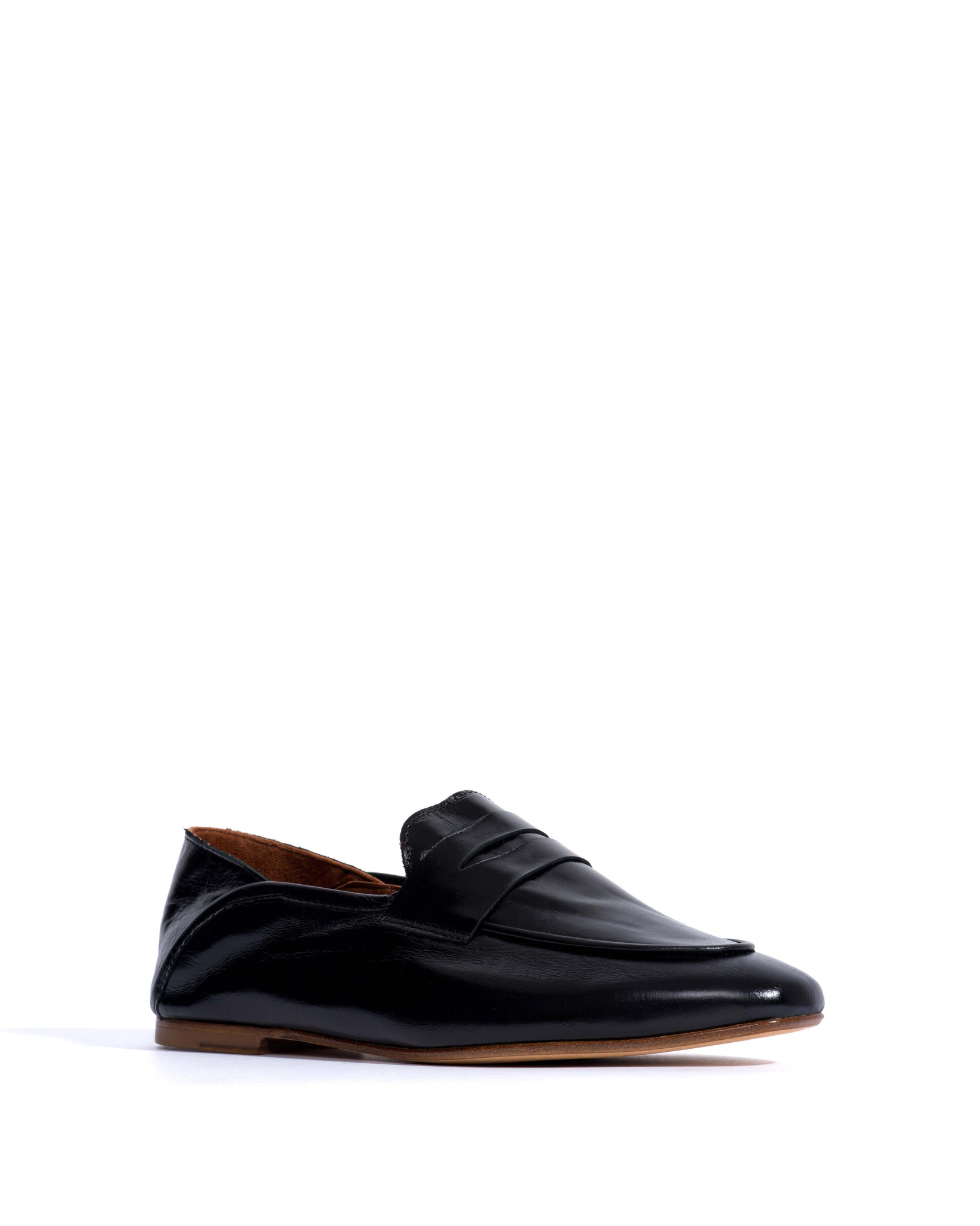 Lindsay Crinkled polished goat Black - Anonymous Copenhagen Flat-loafers & ballerinas & pumps