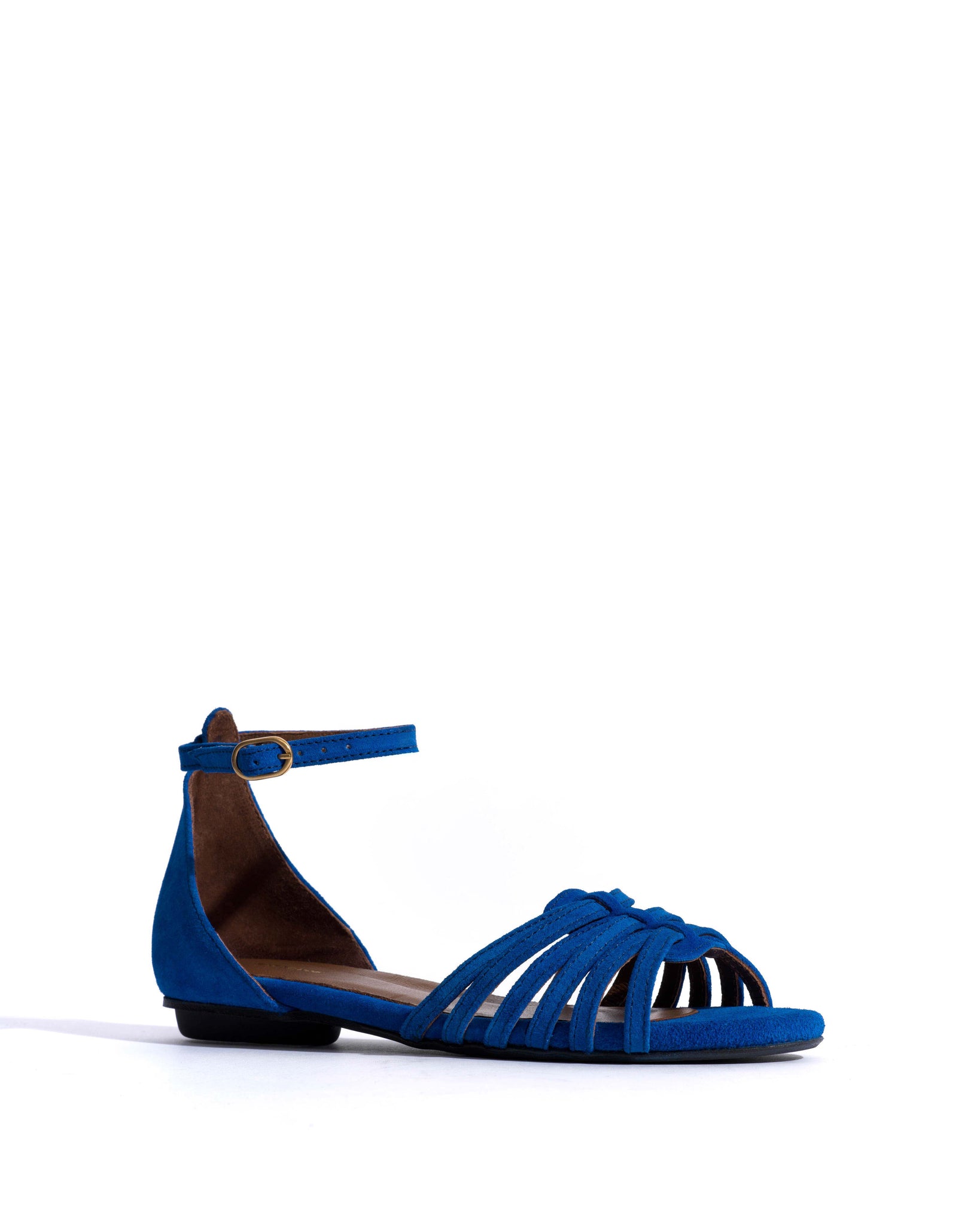 Mareike 10 Calf suede Electric blue - Anonymous Copenhagen Flat sandals