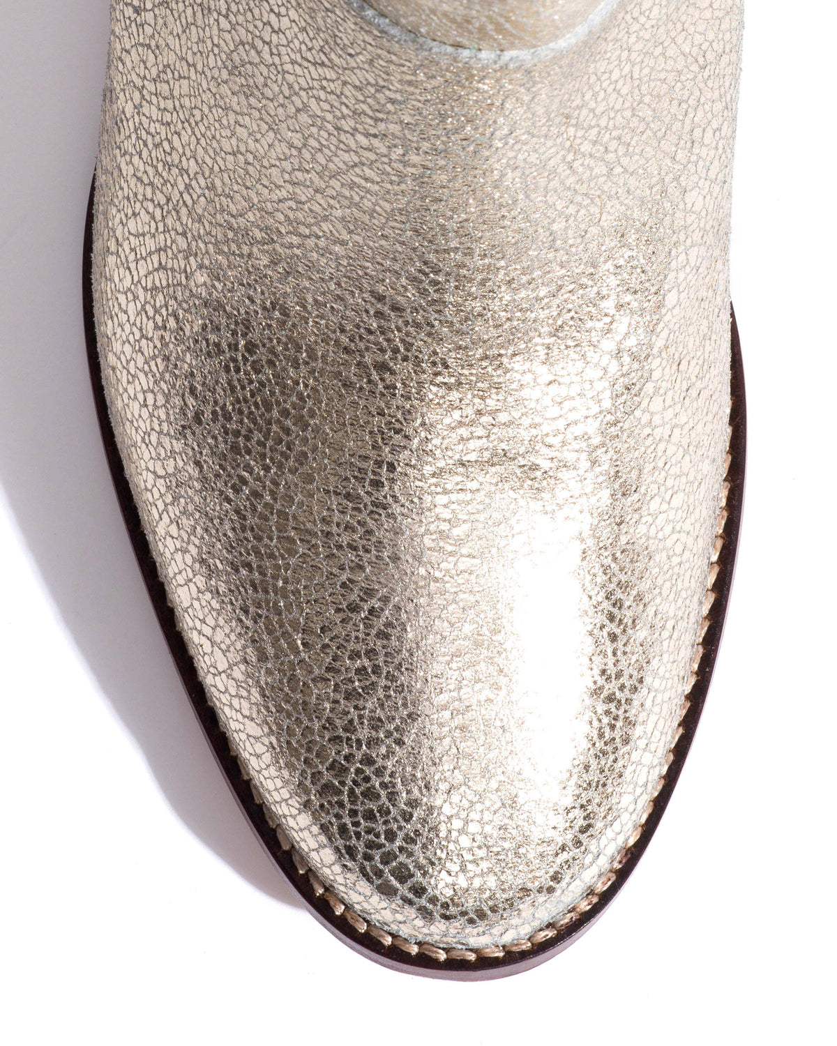 Hirah 55 Crackled metallic goat Champagne
