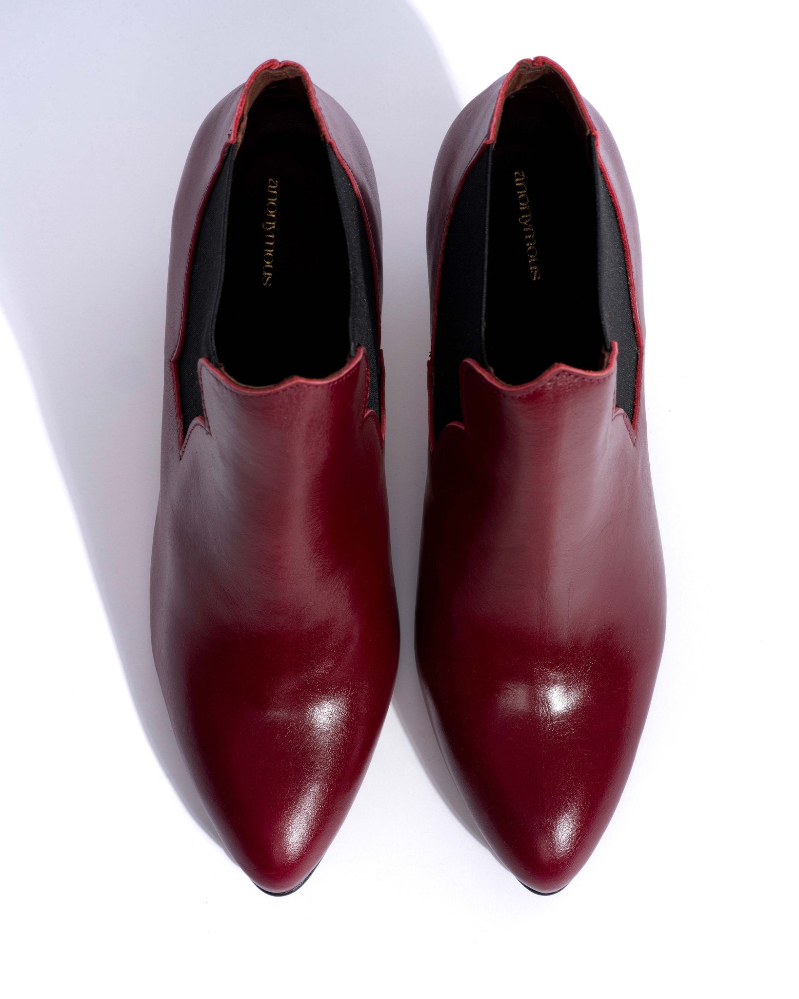 Shalli 50 stiletto Crinkled polished goat Pomegranate -