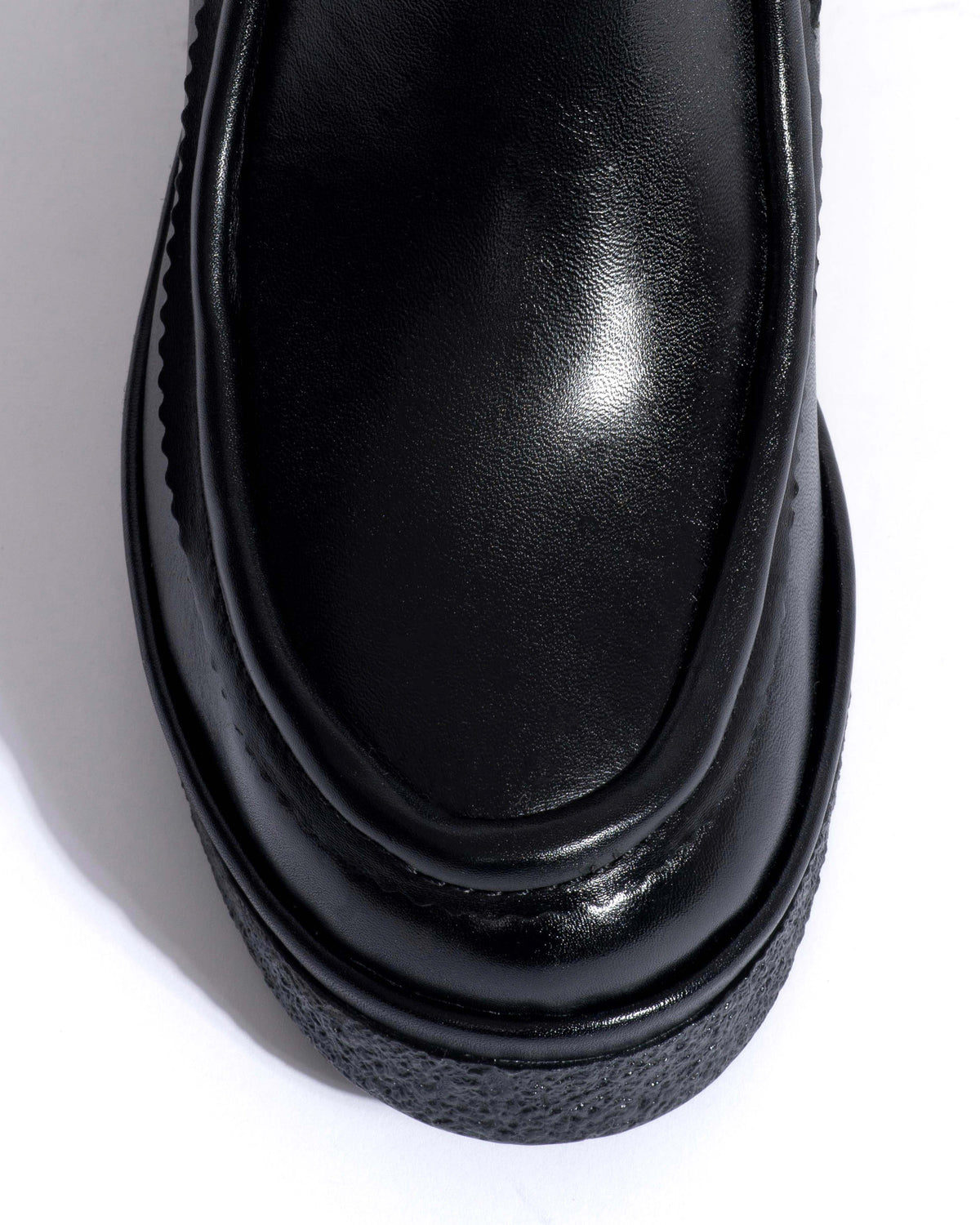Bambie 65 platform lamb shearling Soft calf & sole Black & black