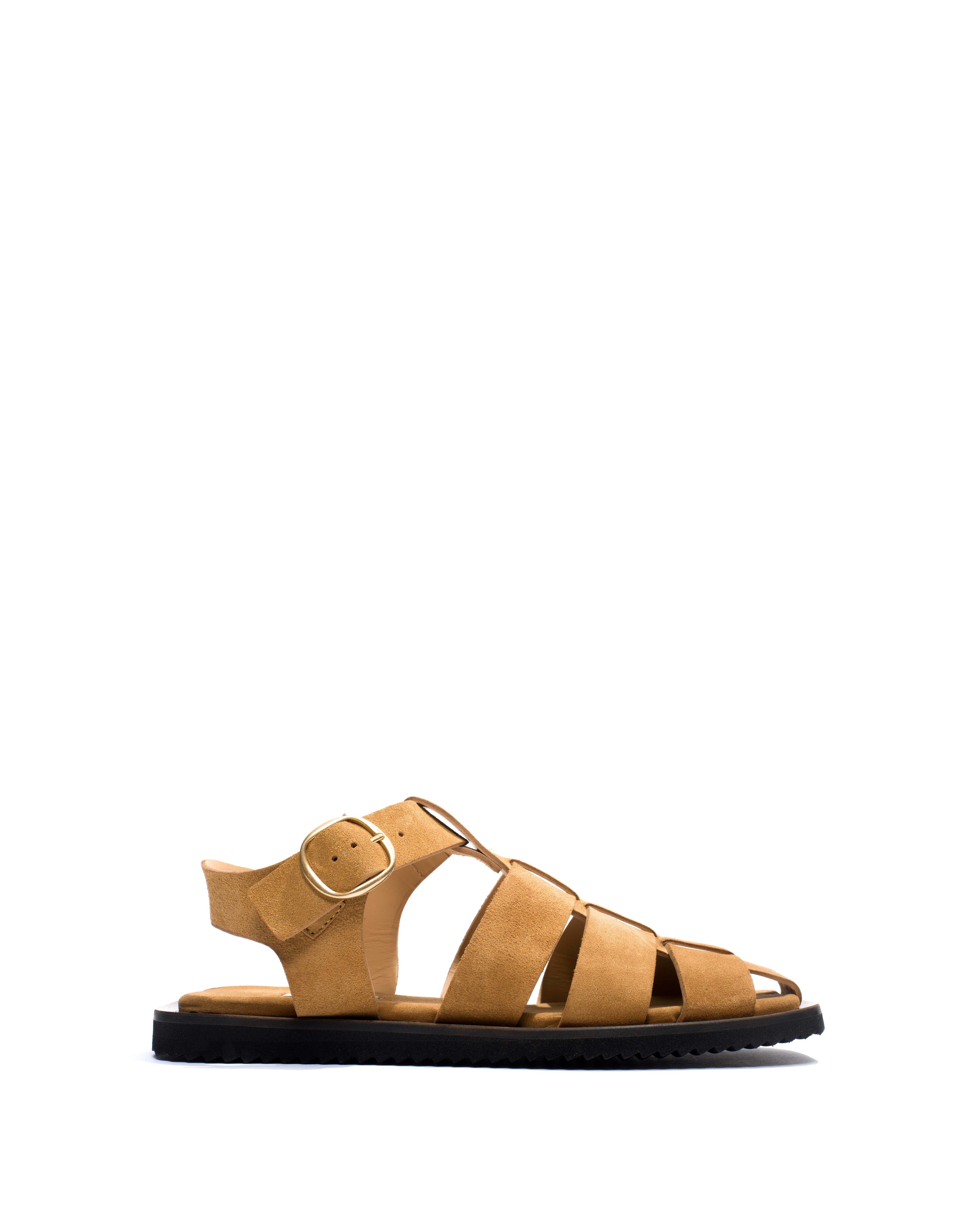 Hampell Calf suede Bamboo brown
