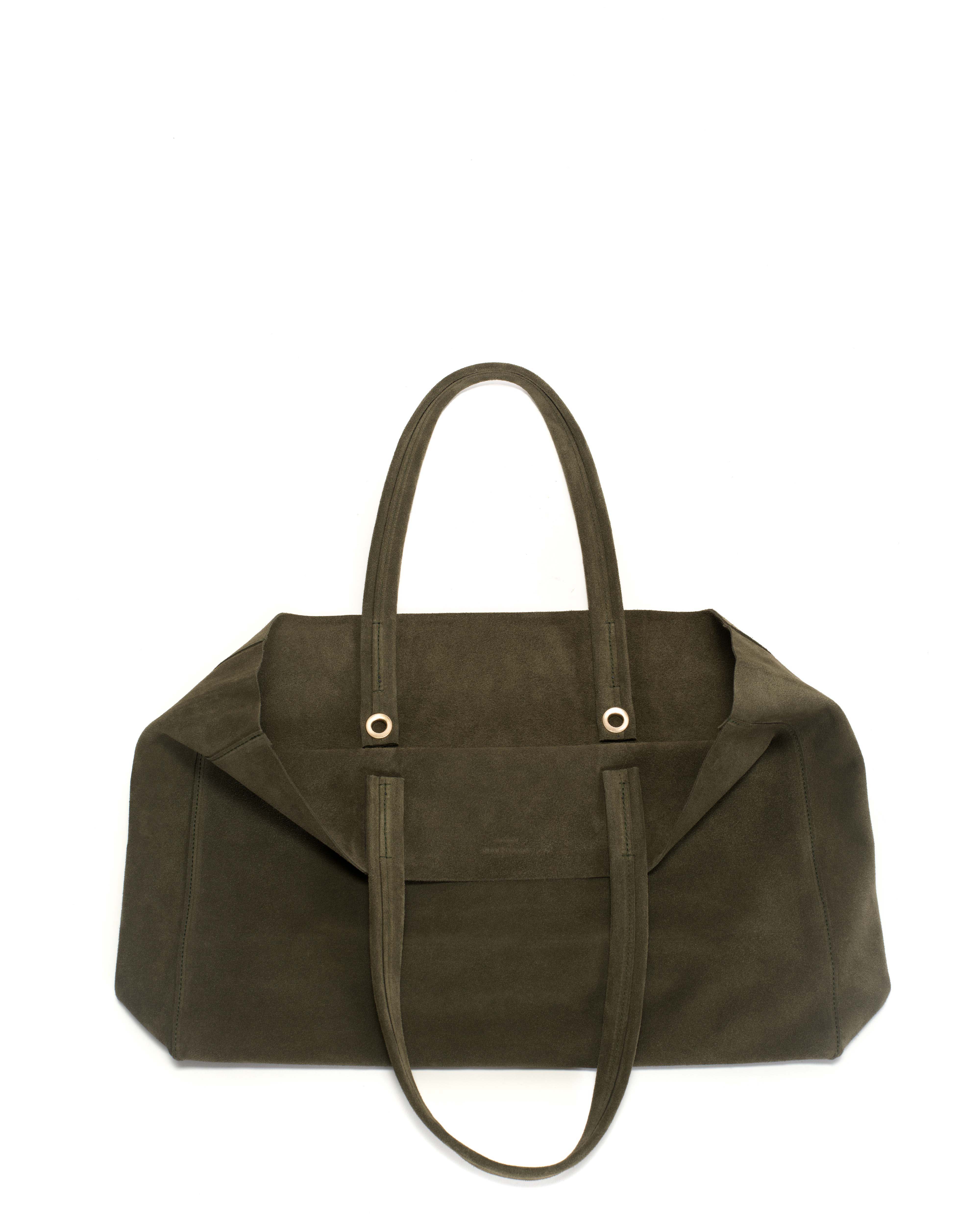Ruba shopper Calf suede Moss green