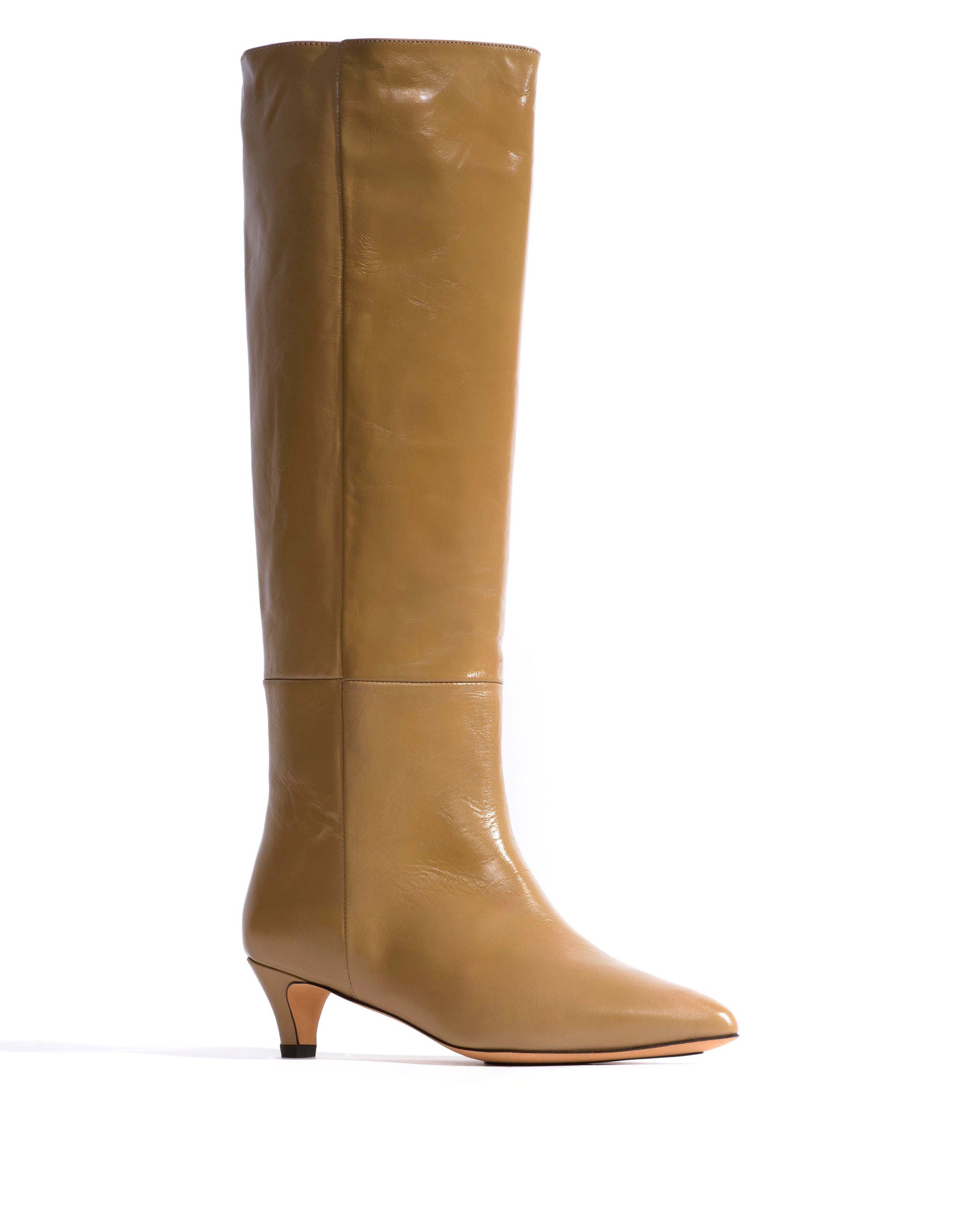 Cecilia 40 stiletto Crinkled soft calf Mushroom