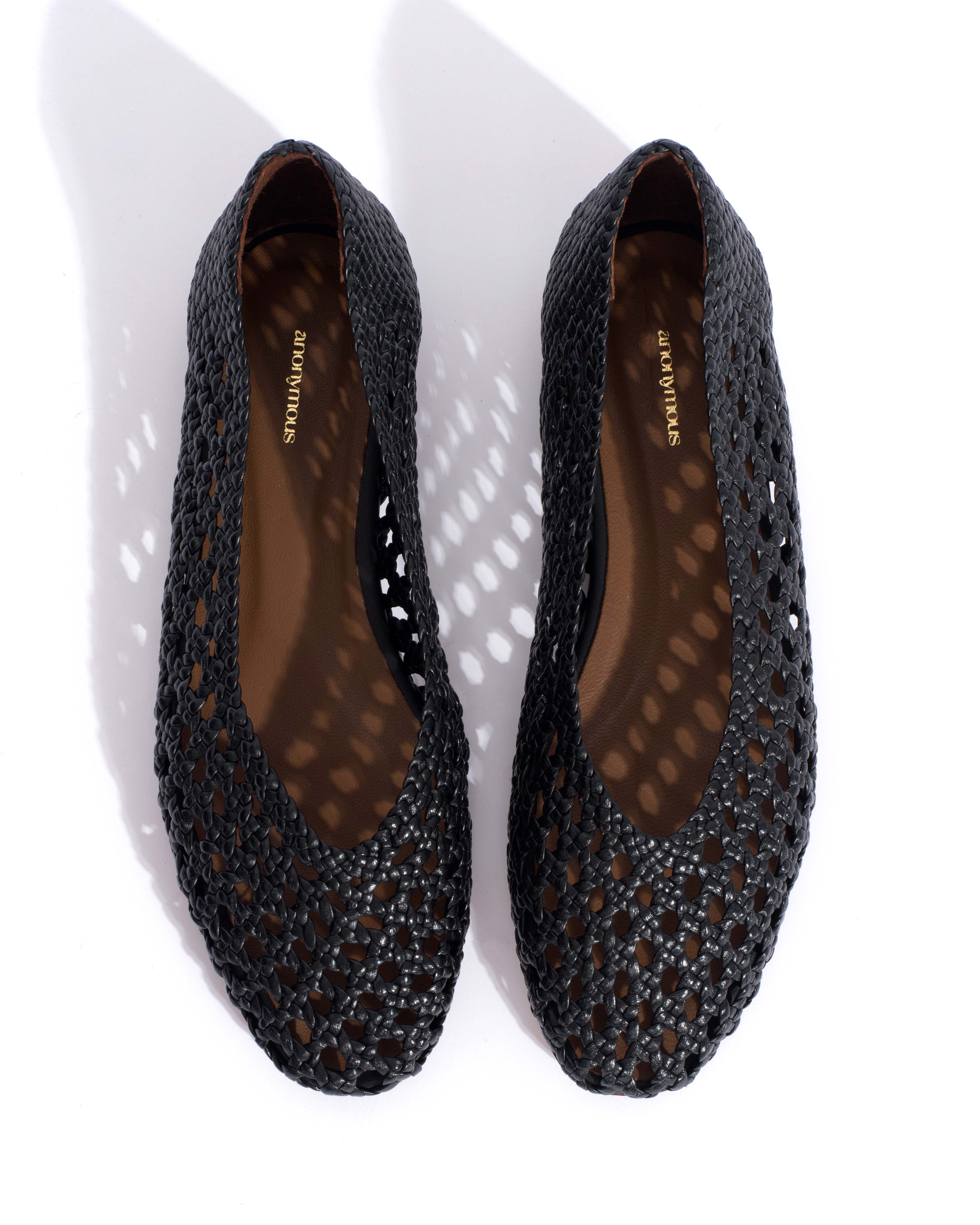 Sessi 10 Hand-braided leather Black