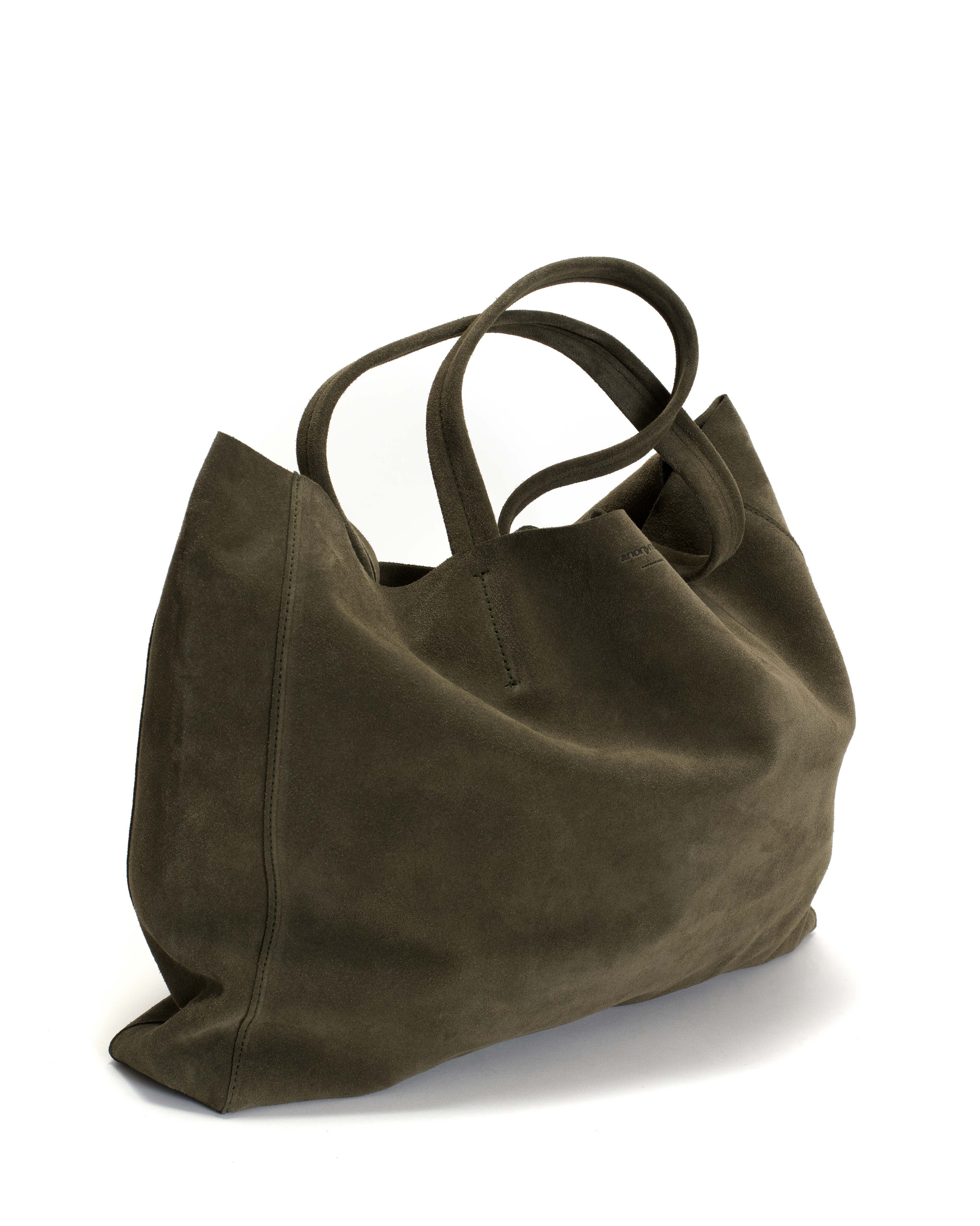 Ruba shopper Calf suede Moss green