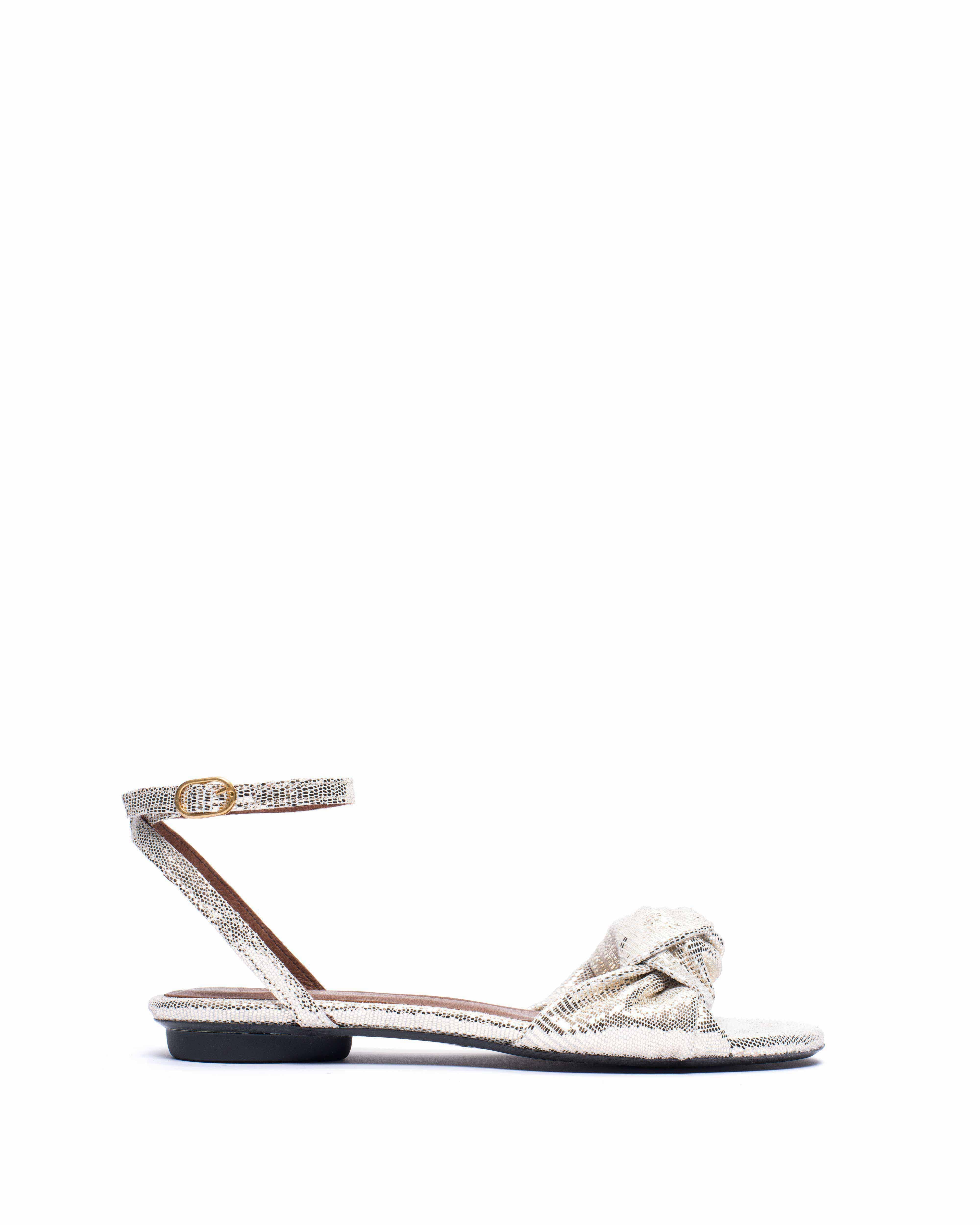 Aliza 10 Lizard metallic goat Champagne