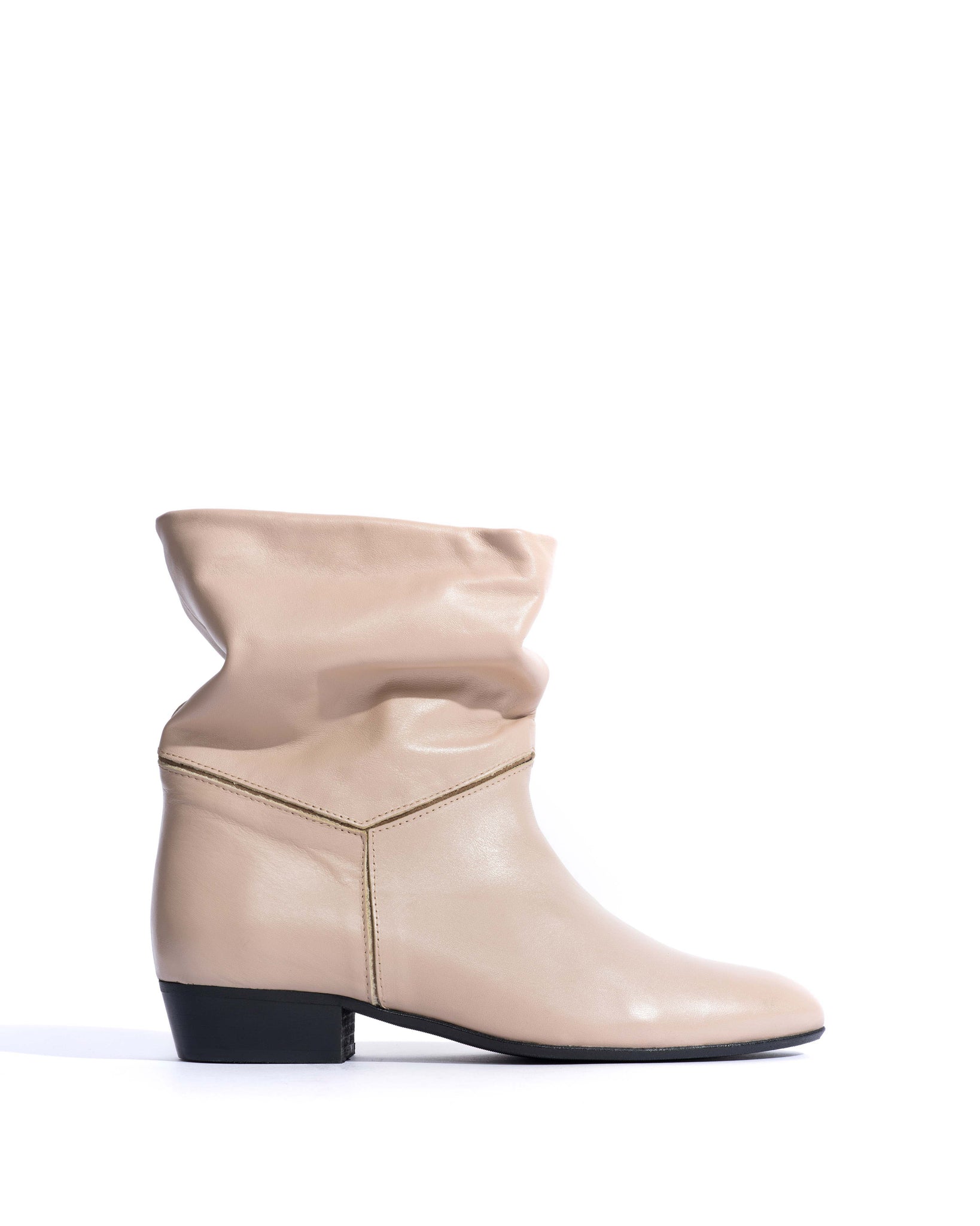 Jassi 20 Soft calf & suede leather Biskit beige & mushroom - Anonymous Copenhagen Ankle boots