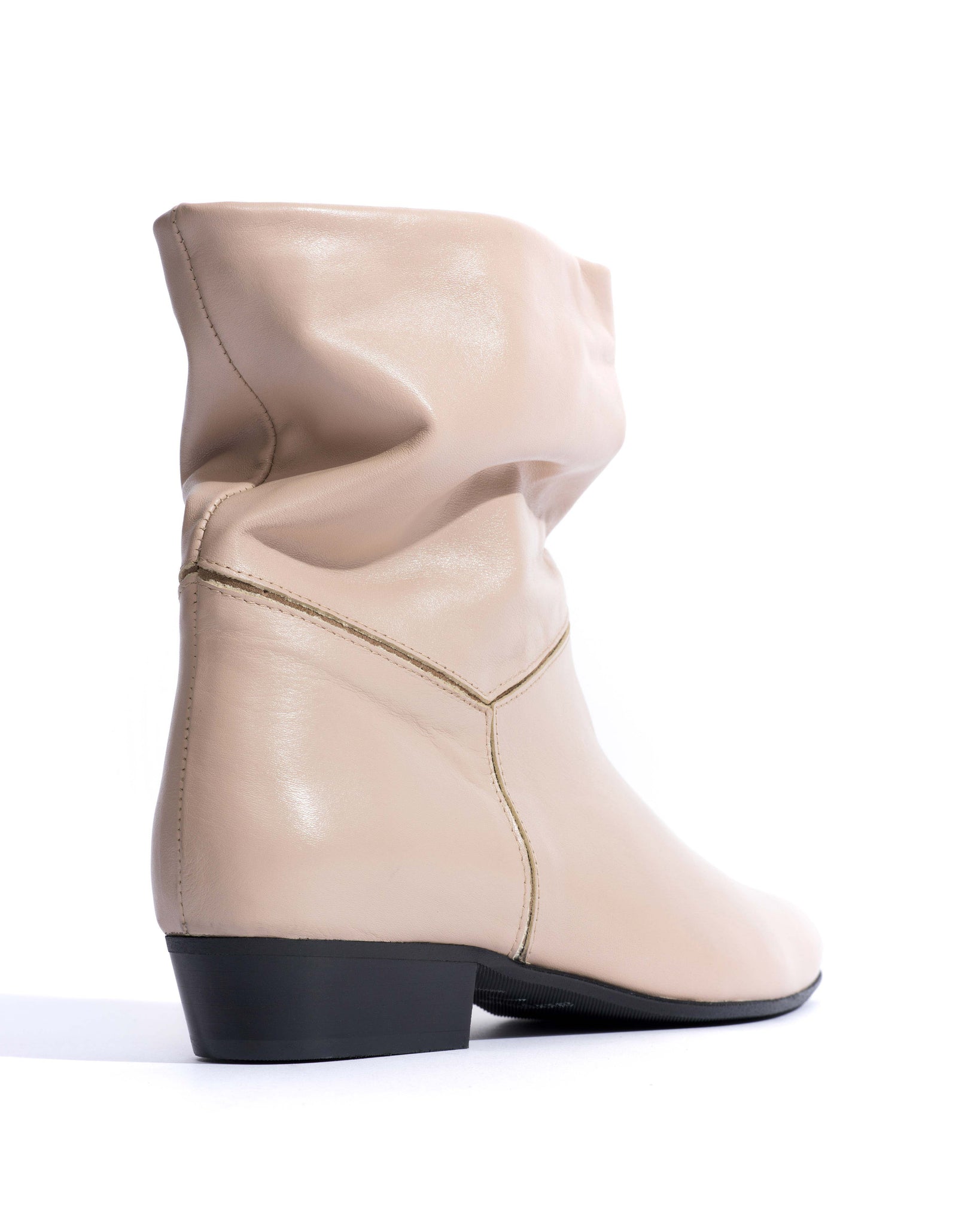 Jassi 20 Soft calf & suede leather Biskit beige & mushroom - Anonymous Copenhagen Ankle boots
