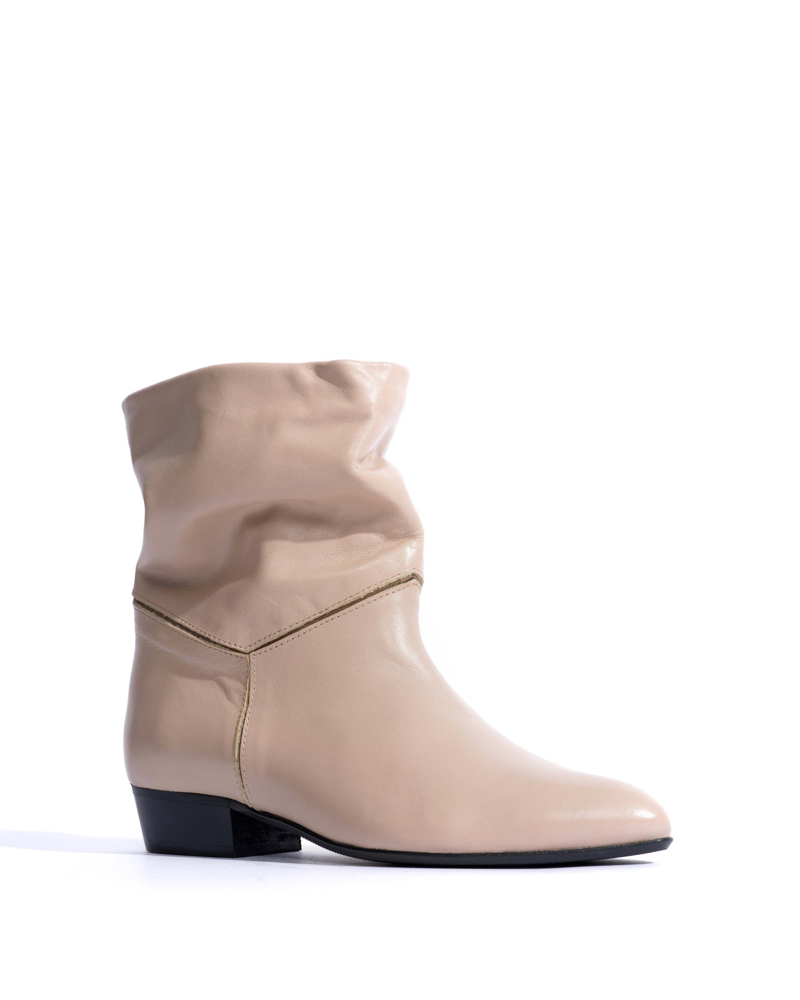 Jassi 20 Soft calf & suede leather Biskit beige & mushroom - Anonymous Copenhagen Ankle boots