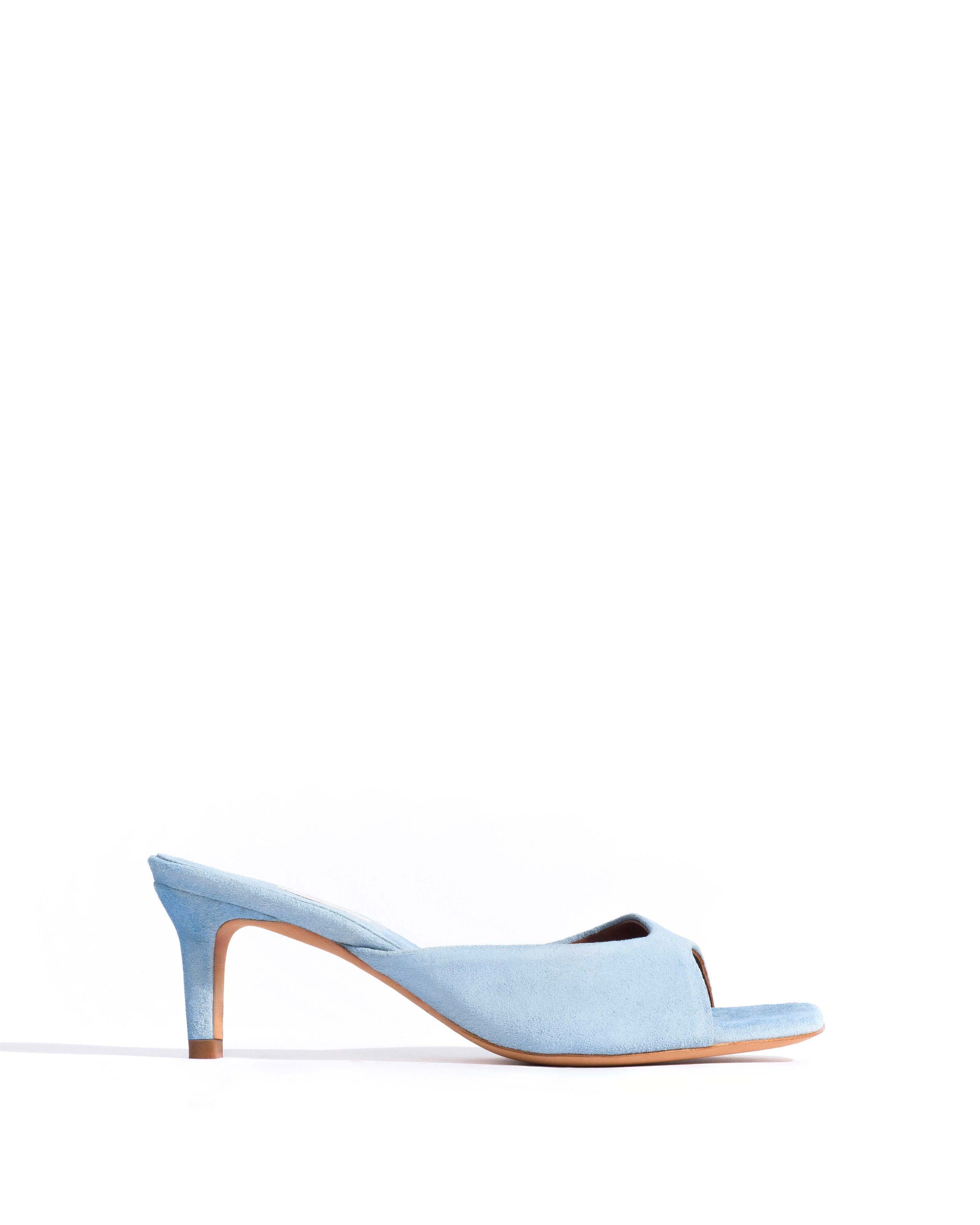 Mazy 55 Calf suede Porcelain blue