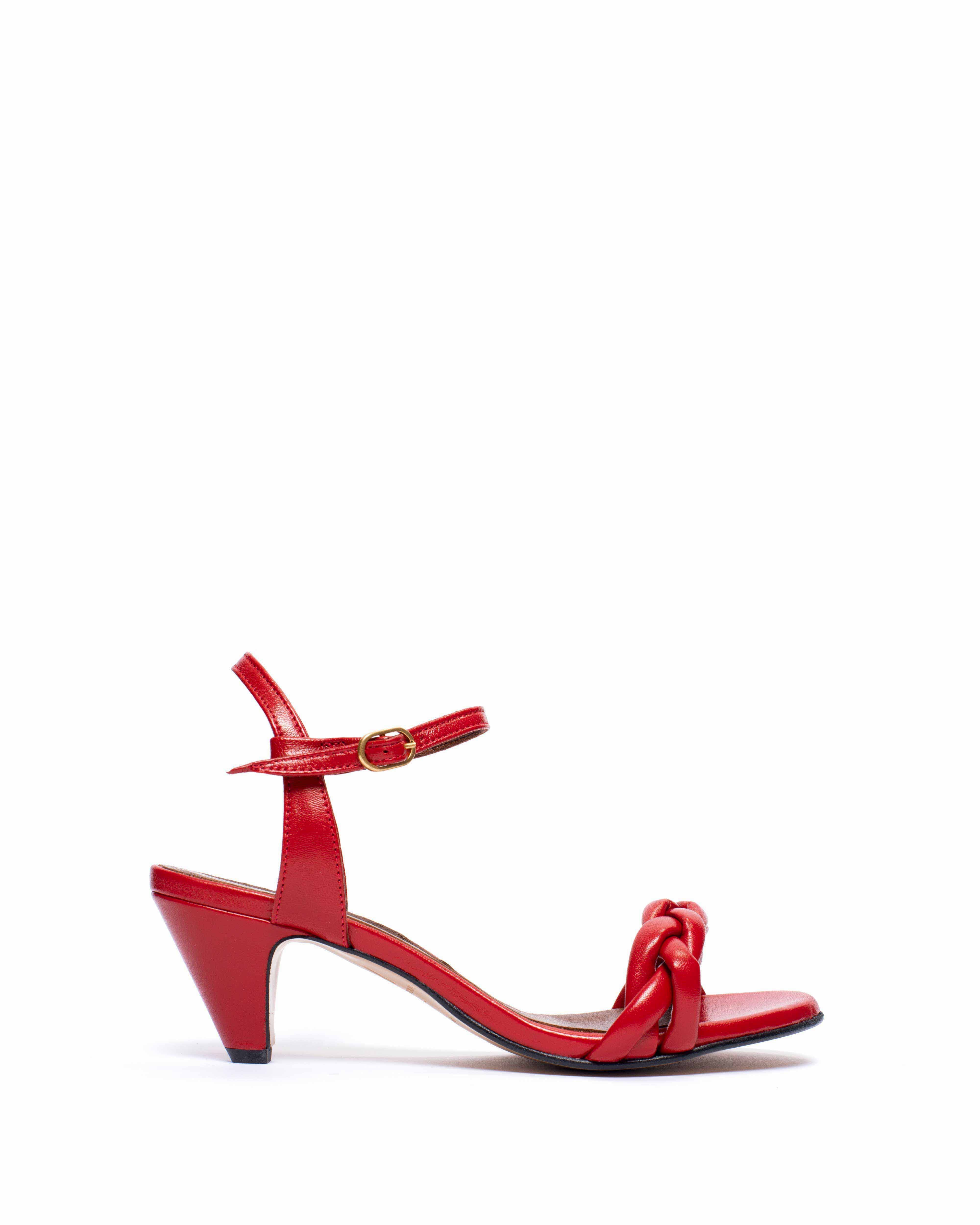 Grace 50 stiletto Shiny lamb Ruby red
