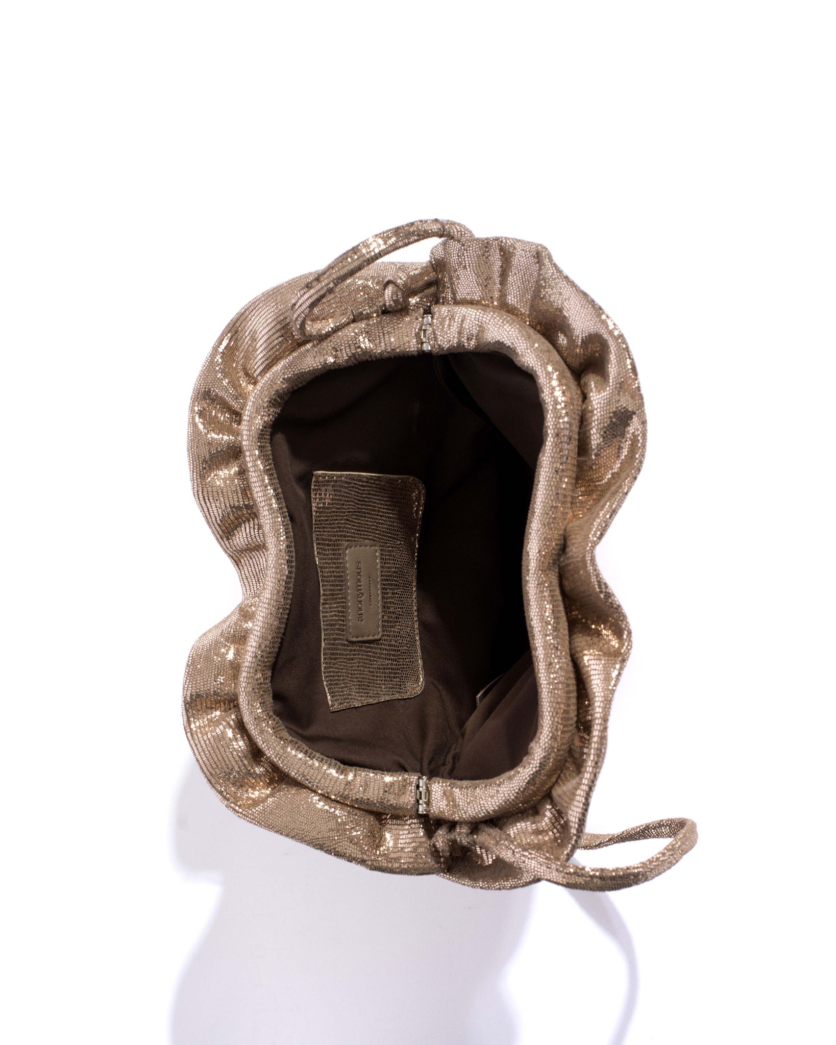 Zally heart bag Lizard metallic goat Vintage champagne - Anonymous Copenhagen Bags