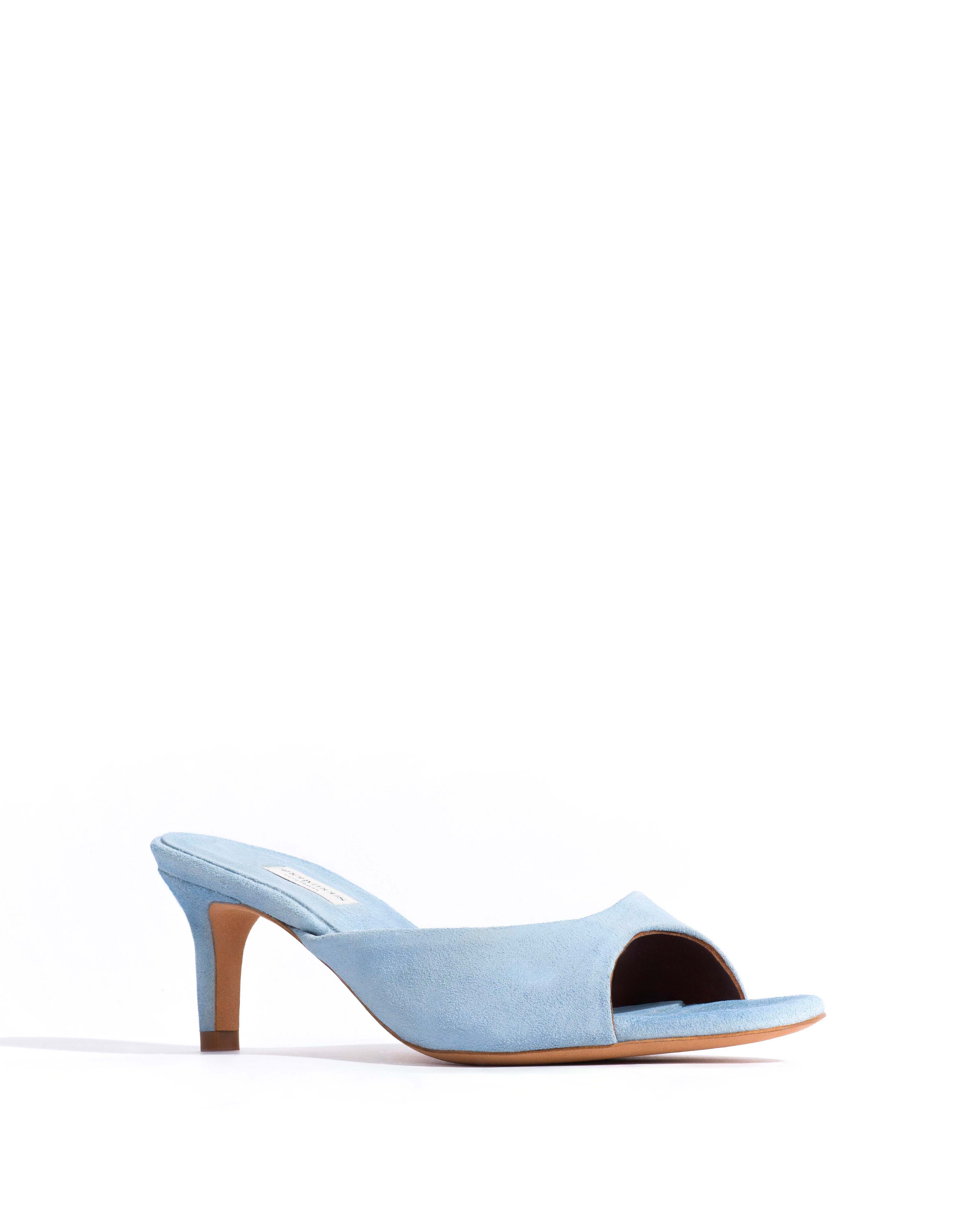 Mazy 55 Calf suede Porcelain blue