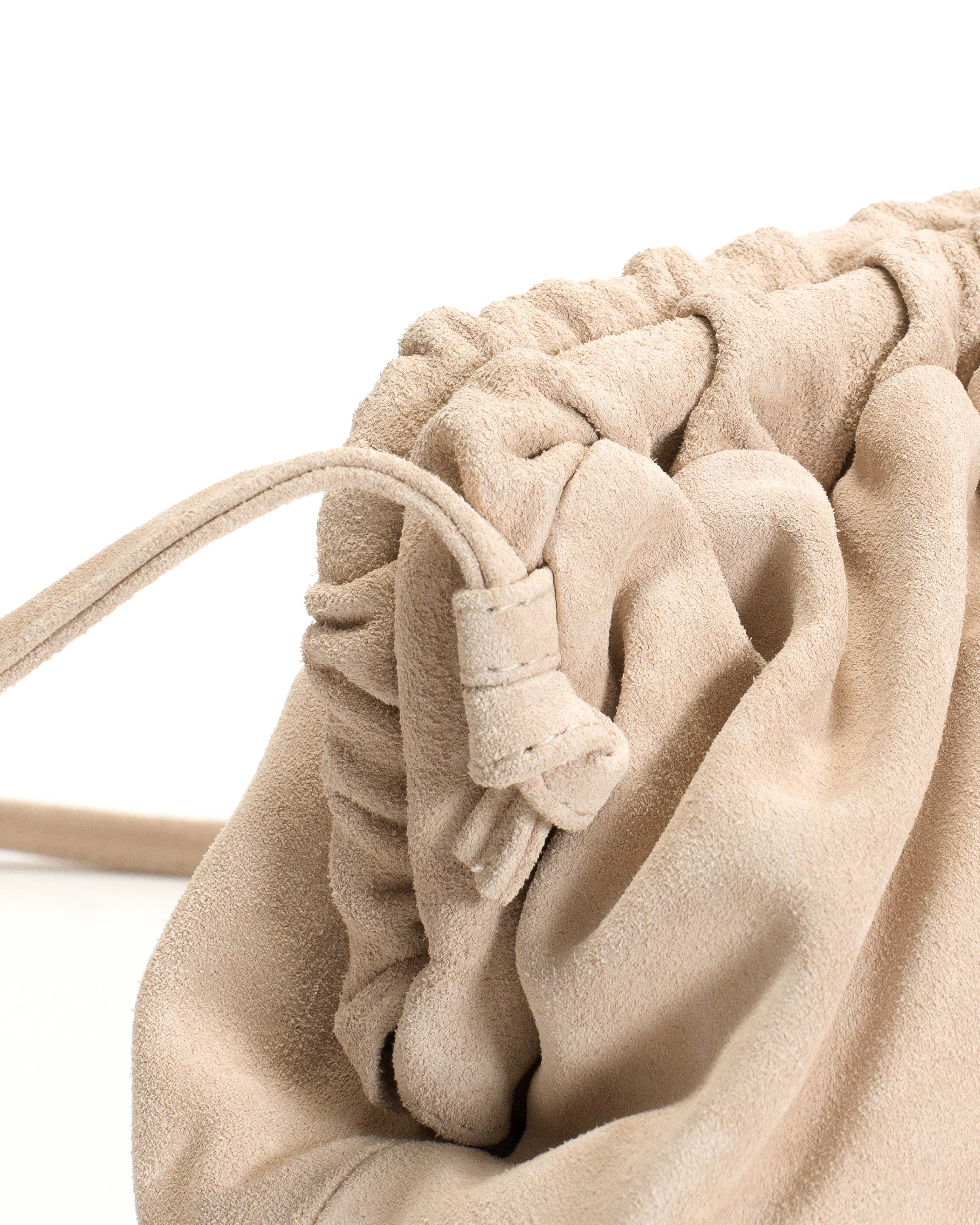 Hally grand cloud bag Calf suede Vanilla cream