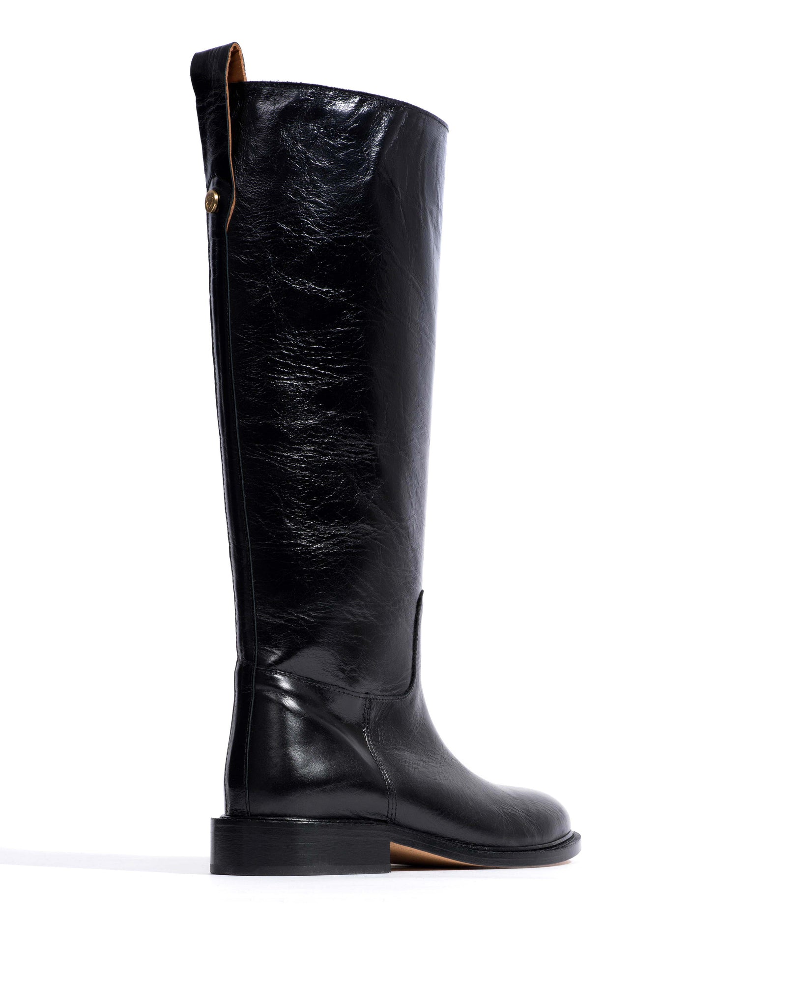 Semih Crinkled soft calf Black