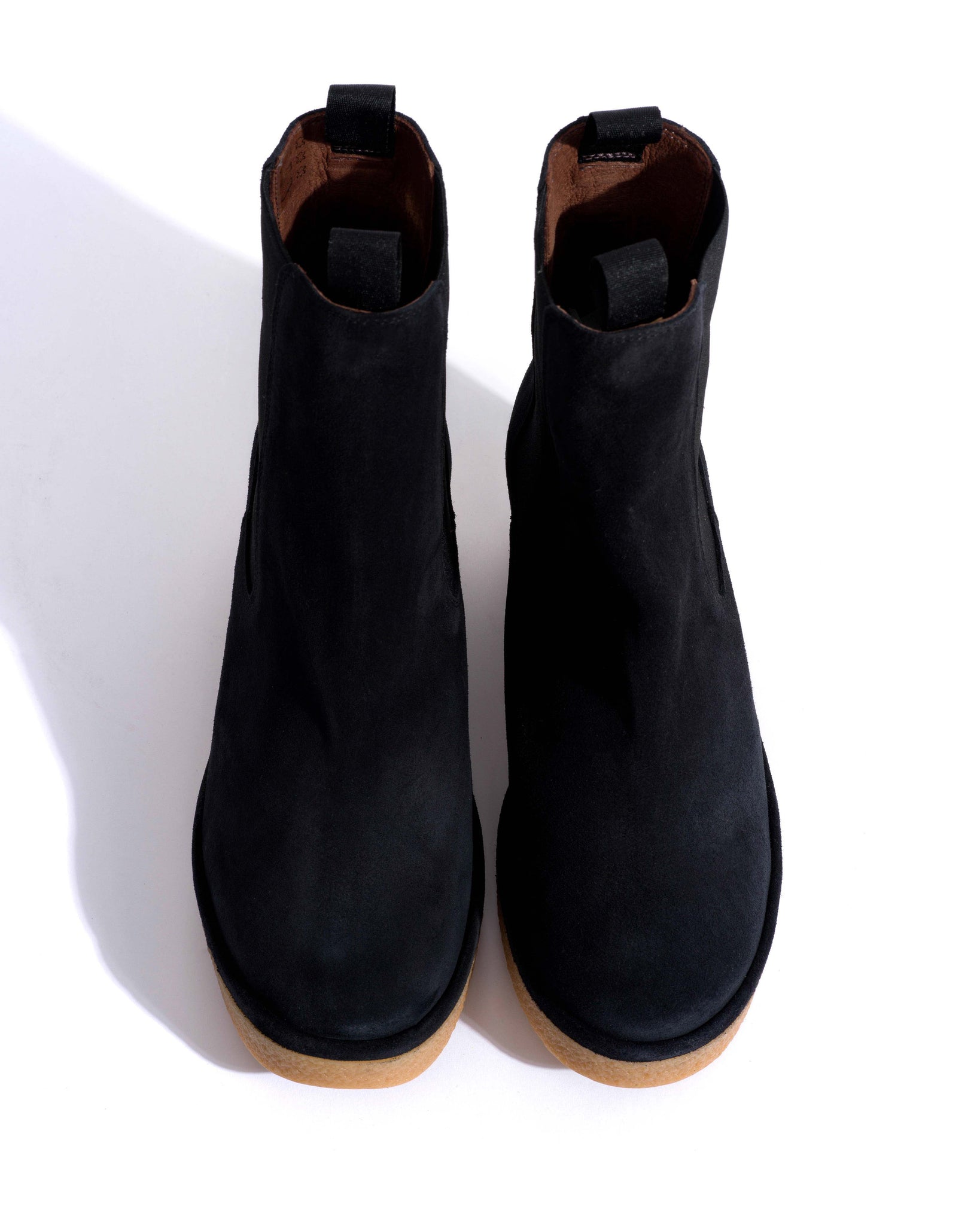 Laurell 65 platform Calf suede & sole Off black & natural -