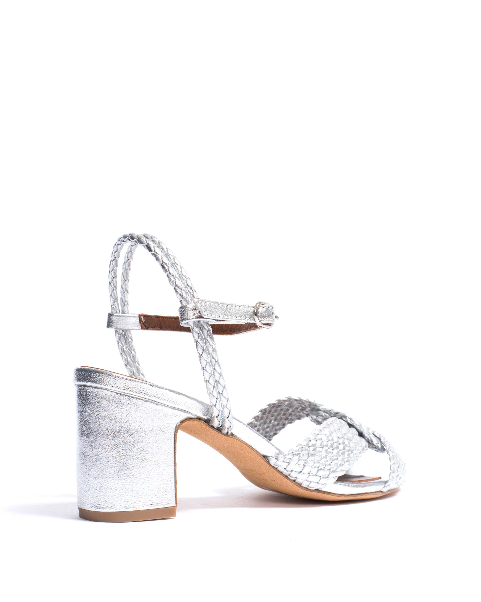 Dilaya 55 Hand-braided leather Silver - Anonymous Copenhagen Shoes