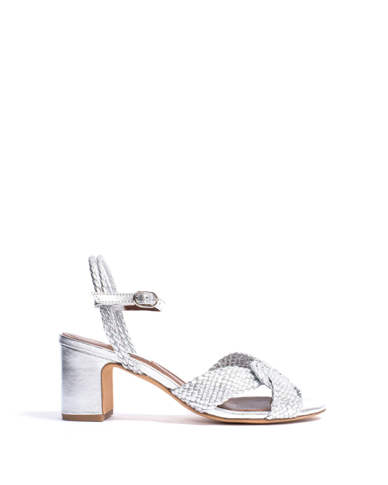 Dilaya 55 Hand-braided leather Silver - Anonymous Copenhagen Shoes