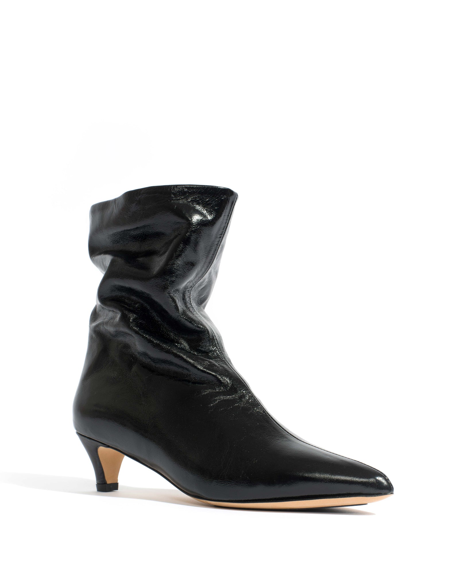 Sweeney 40 stiletto Crinkled soft calf Black