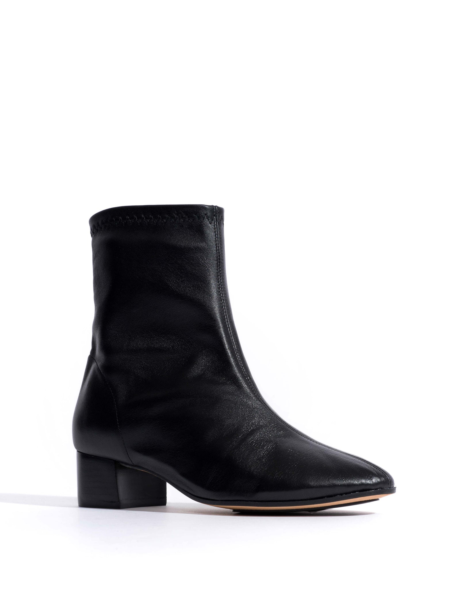 Hanny 40 stacked stretch Silky lamb Black