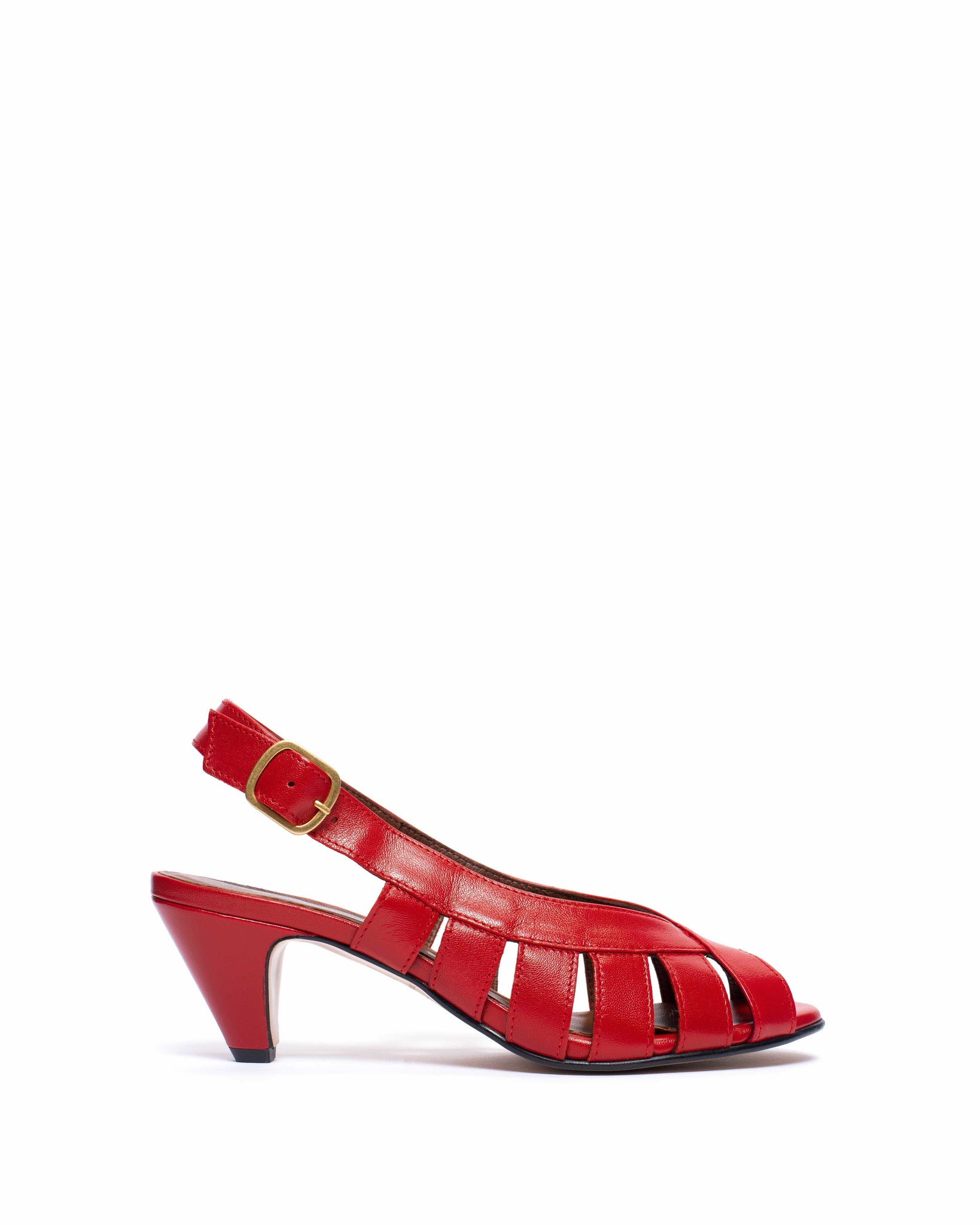 Sophie 50 stiletto Shiny lamb Ruby red