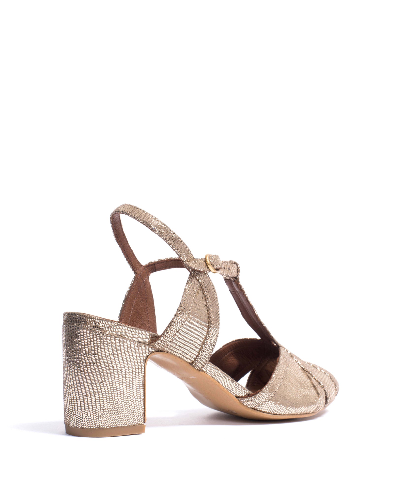 Therese 55 Lizard metallic goat Vintage champagne - Anonymous Copenhagen Shoes