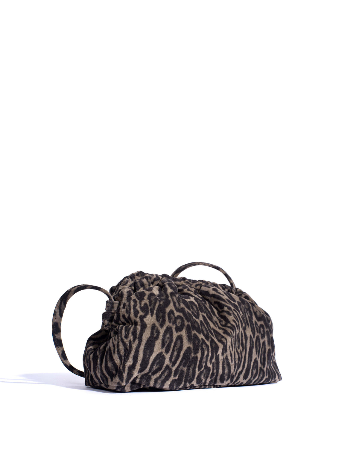 Hally classic cloud bag Calf suede print Snow leopard