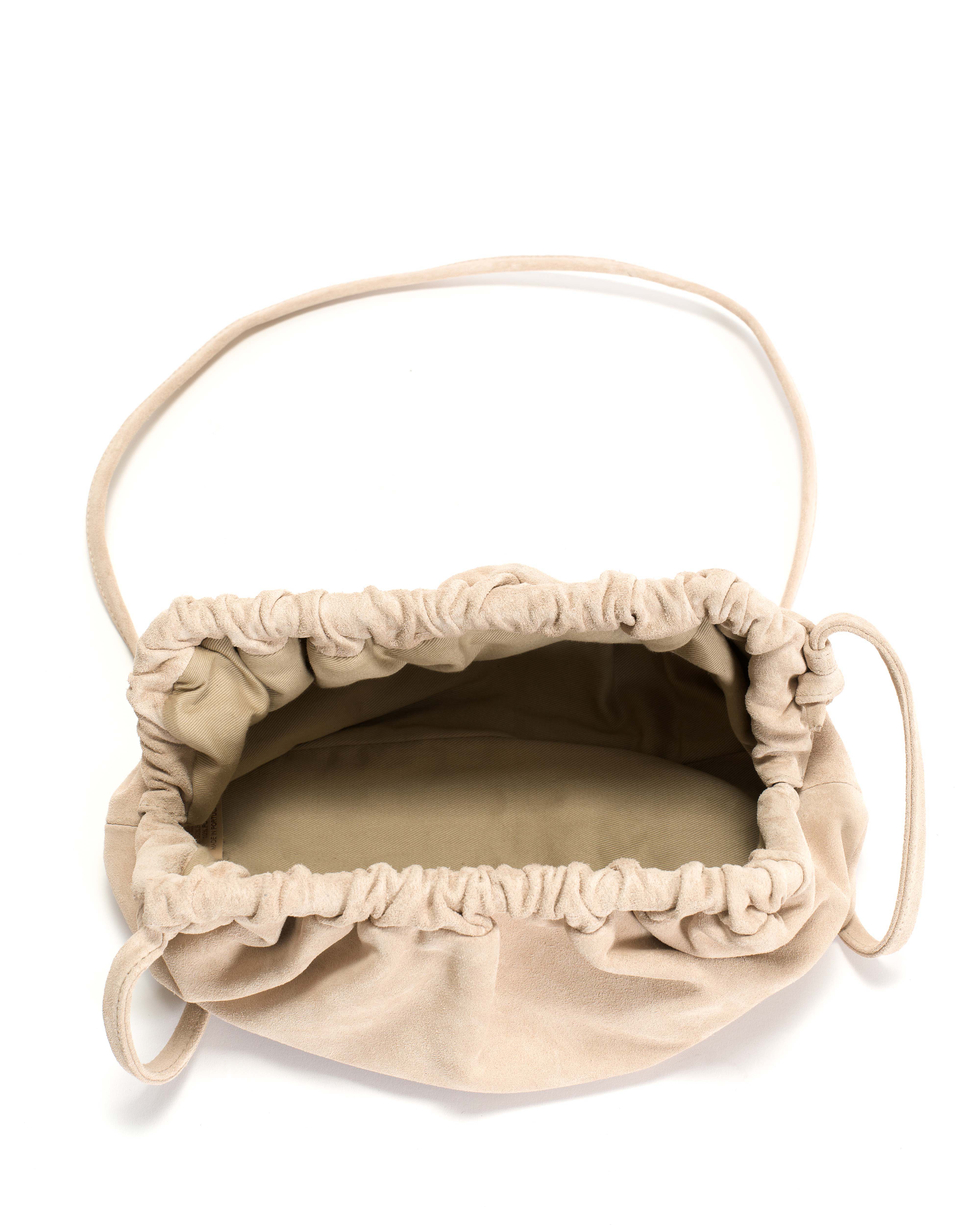 Hally grand cloud bag Calf suede Vanilla cream