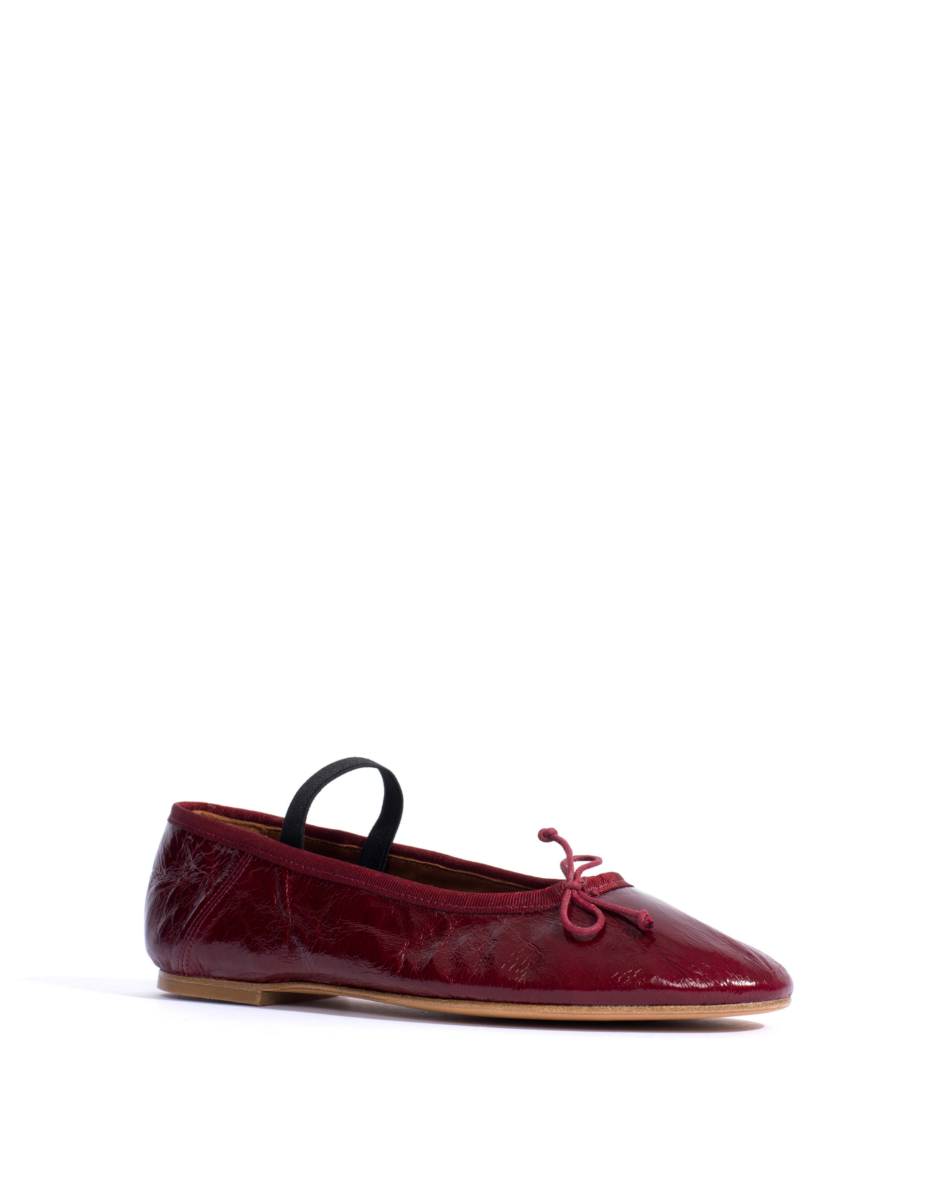 Rhina Crinkled polished goat Pomegranate