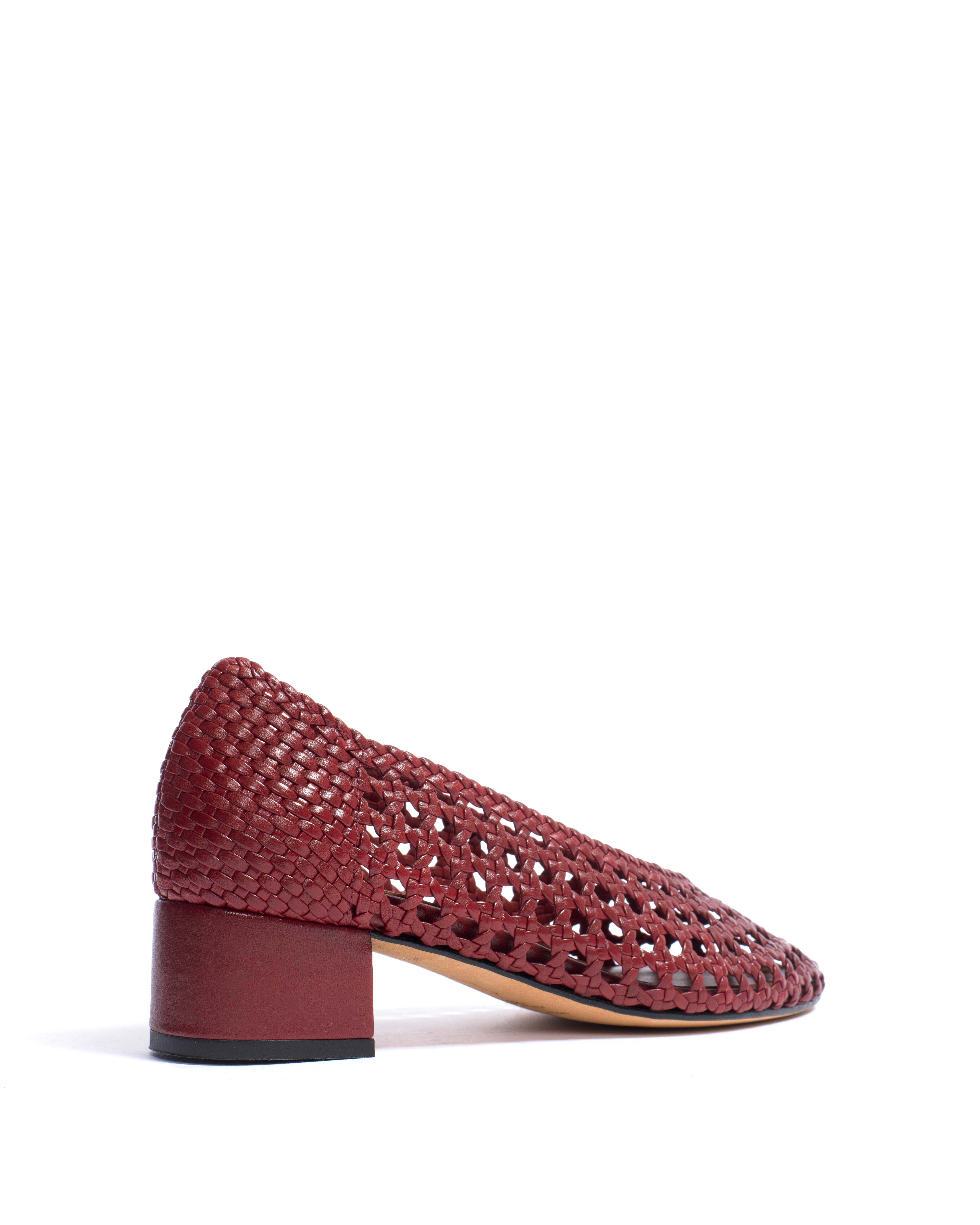 Sessi 40 Hand-braided leather Pomegranate